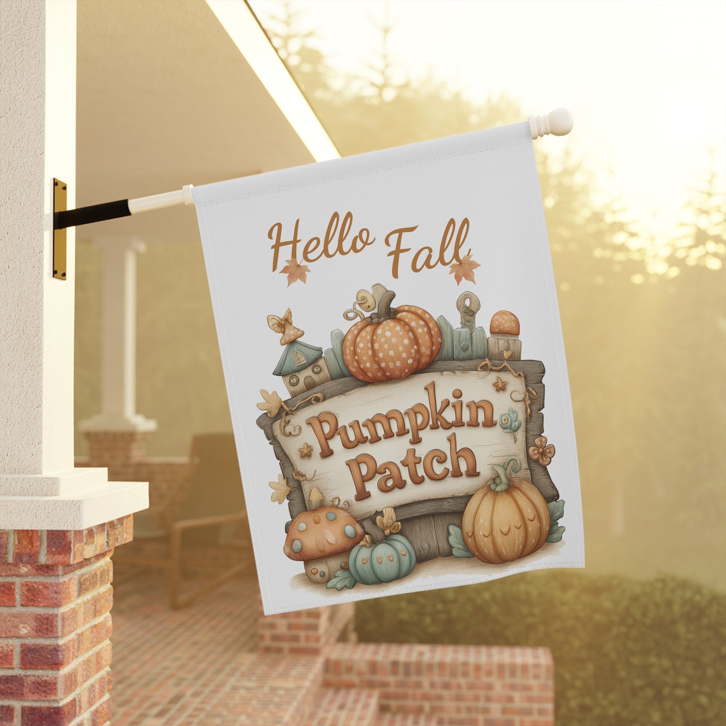 Enchanted Pumpkin Patch Garden Flag