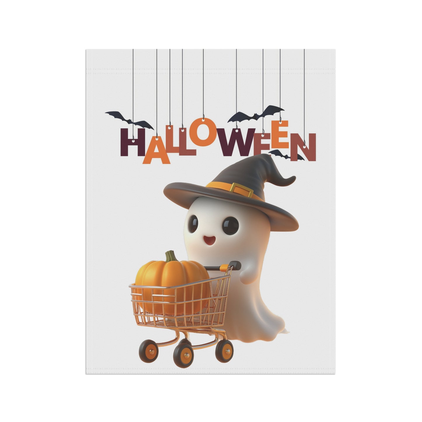 Cute Halloween Ghost Garden Flag