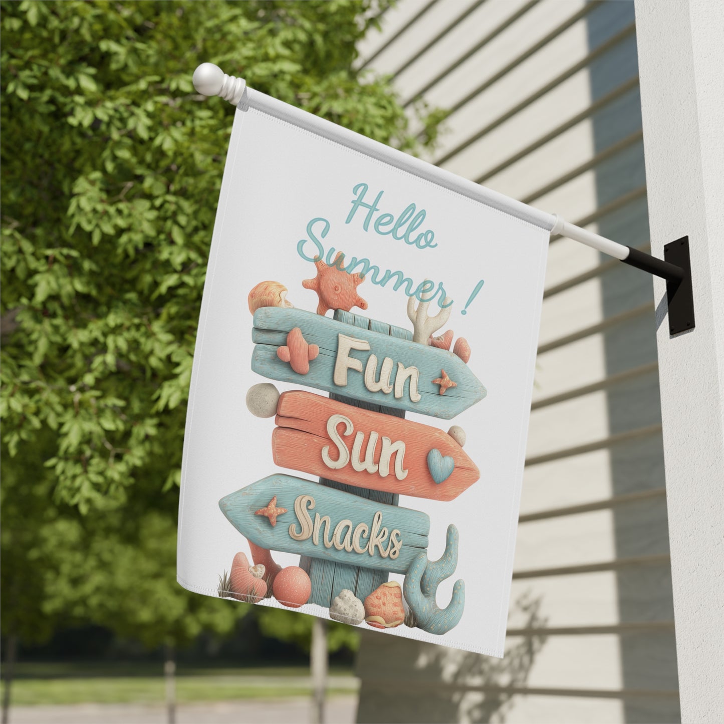 Hello Summer Garden Flag