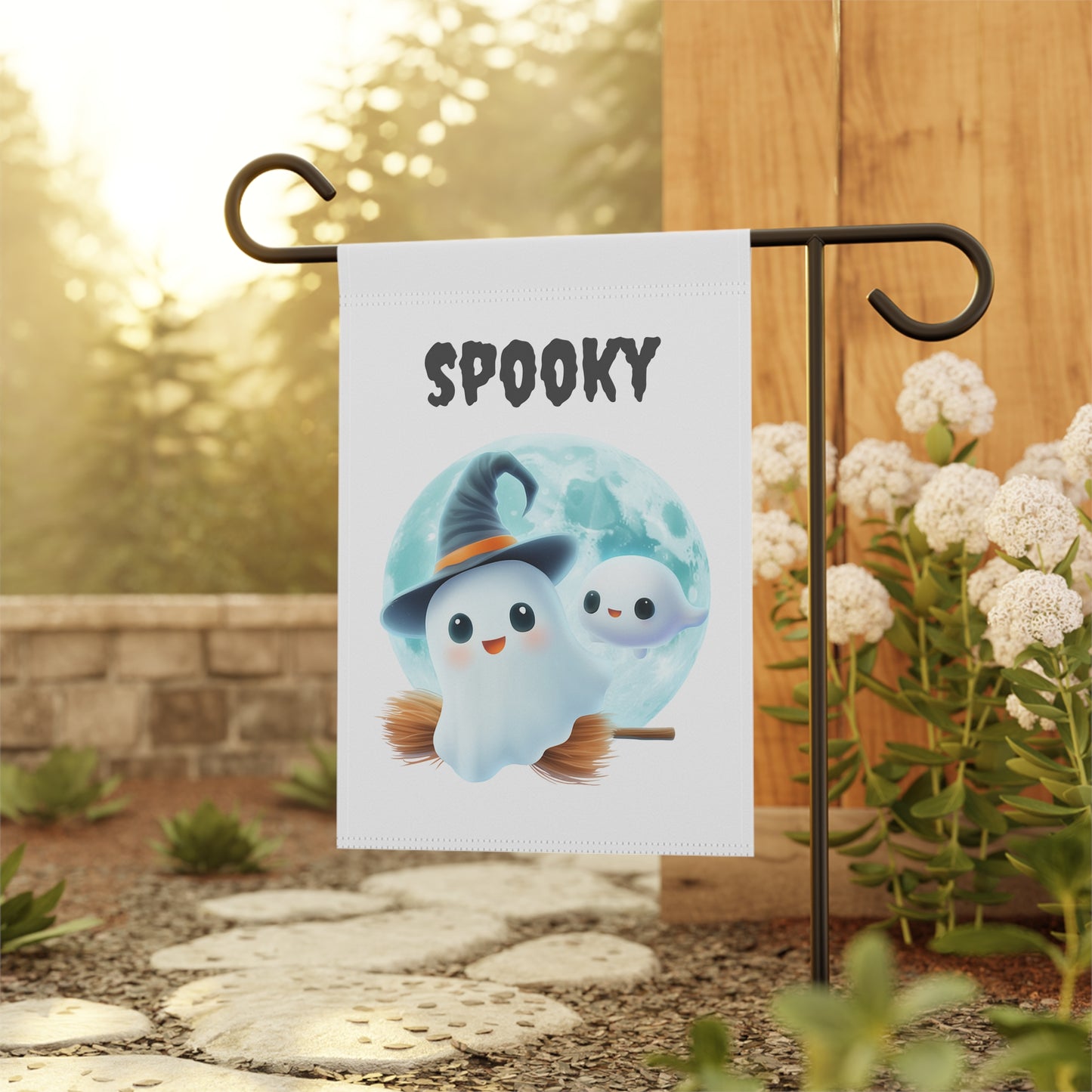 Cute Spooky Ghosts Halloween Garden Flag