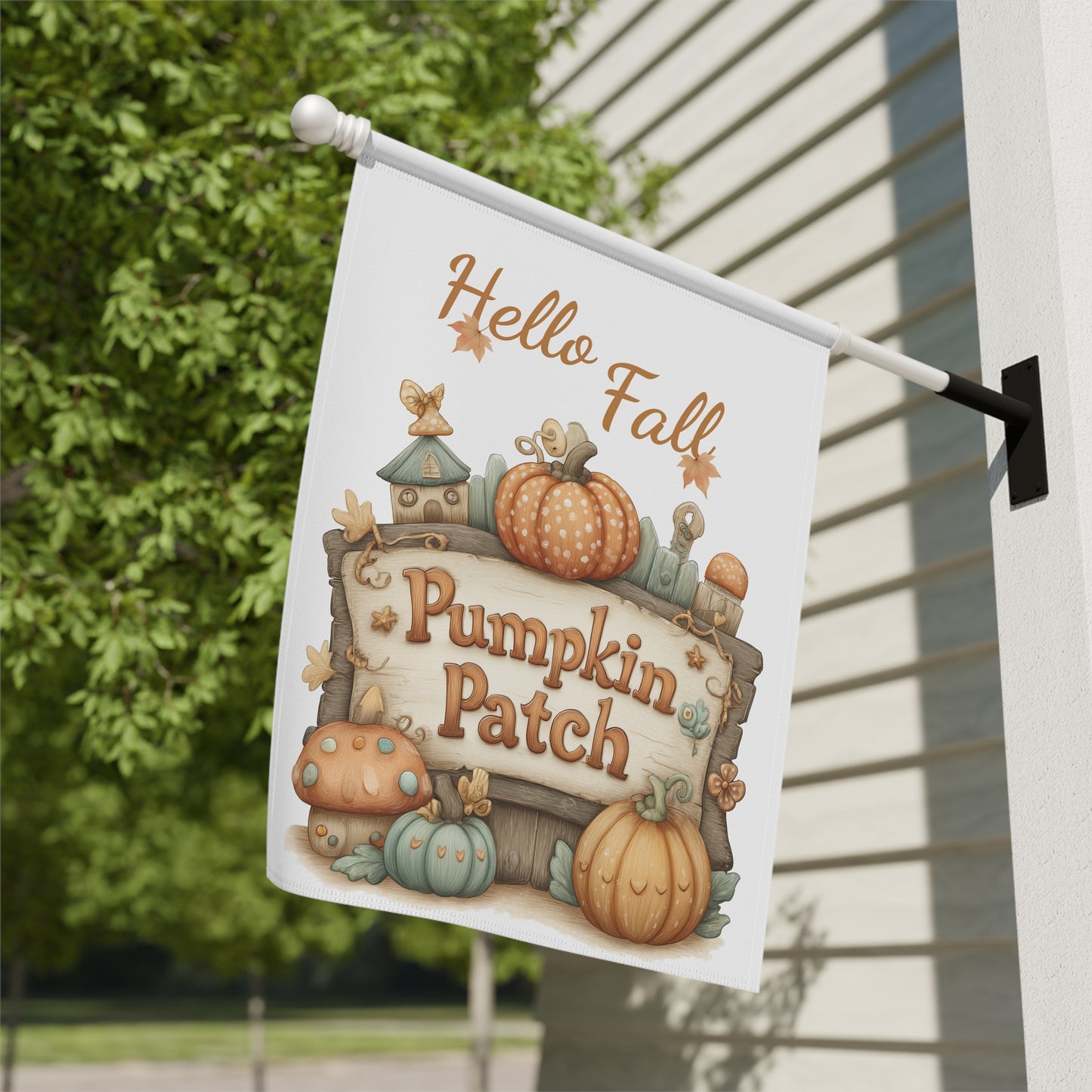 Enchanted Pumpkin Patch Garden Flag