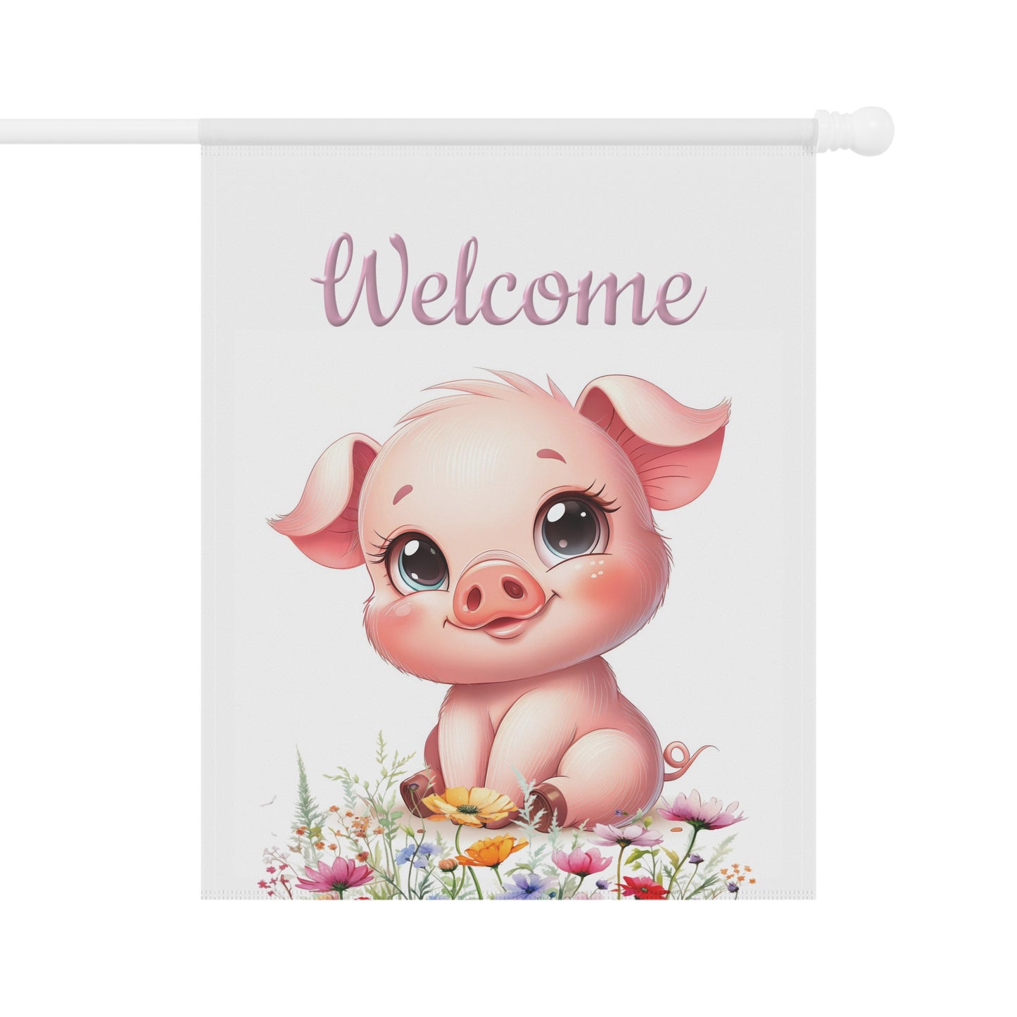 Adorable Little Pig Garden Flag