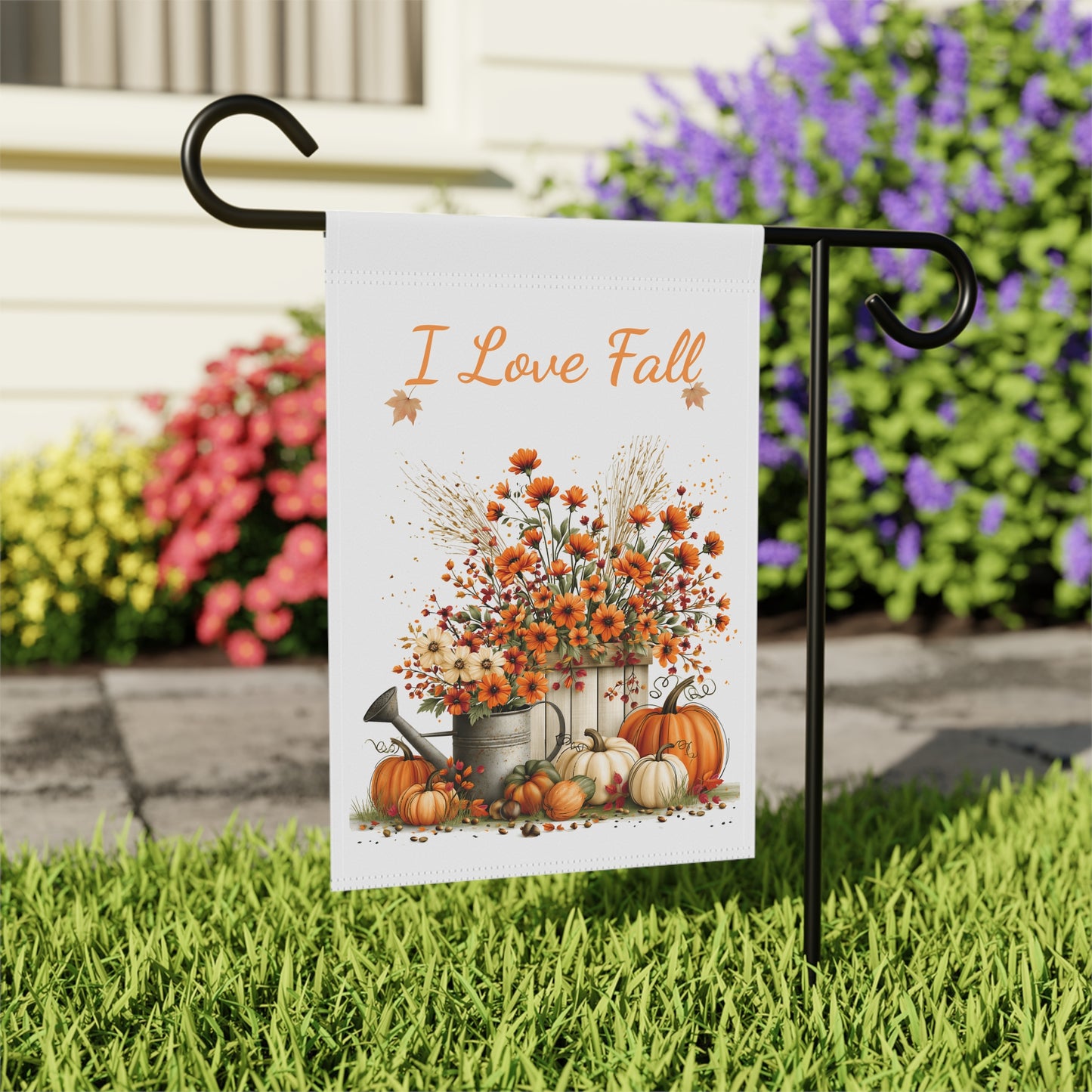 I Love Fall Garden Flag