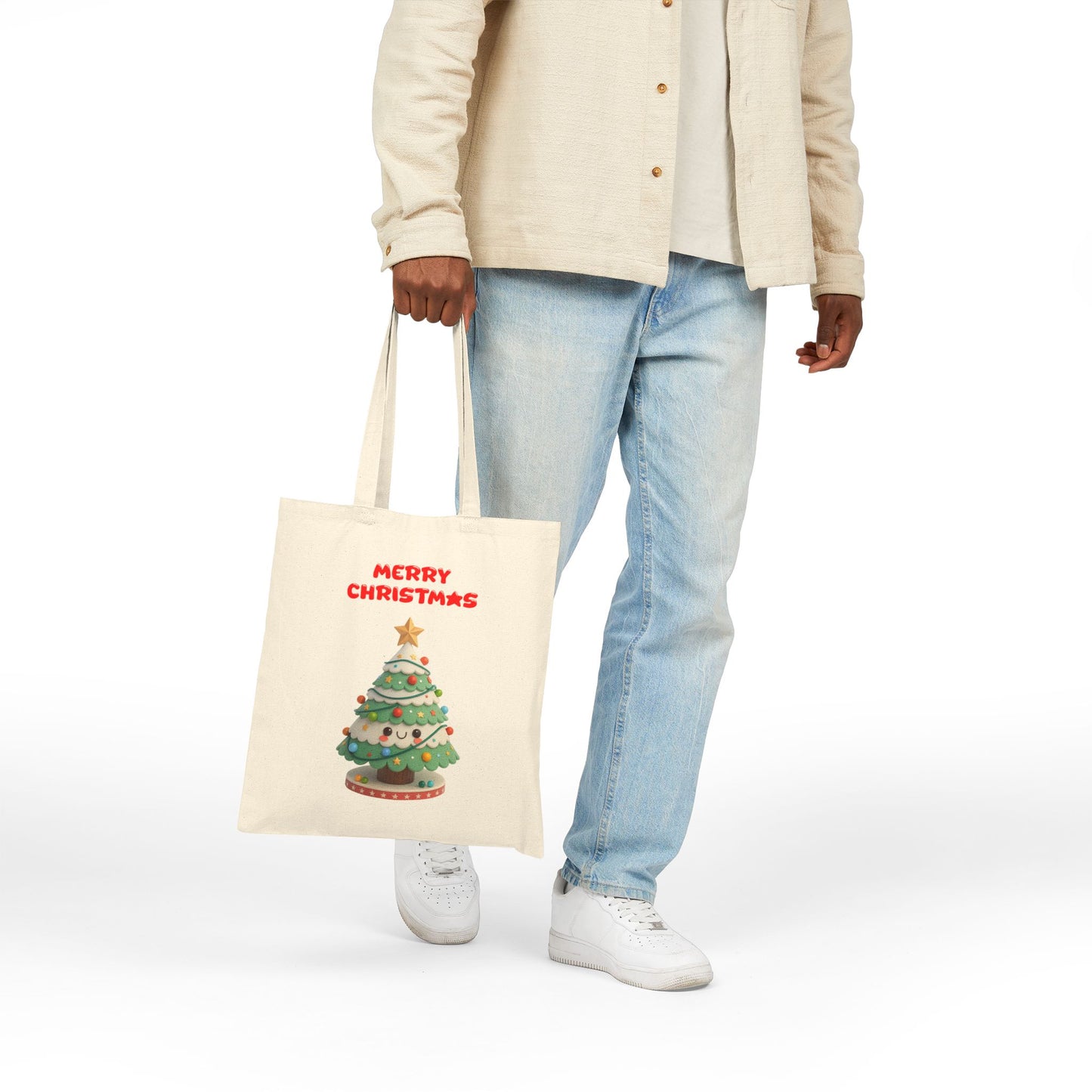 Cute Kawaii Christmas Tree Holiday Tote
