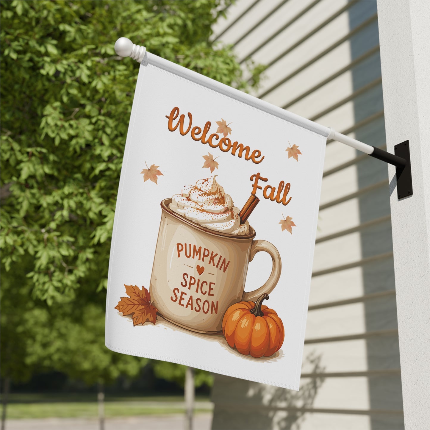 Pumpkin Spice Mug Garden Flag