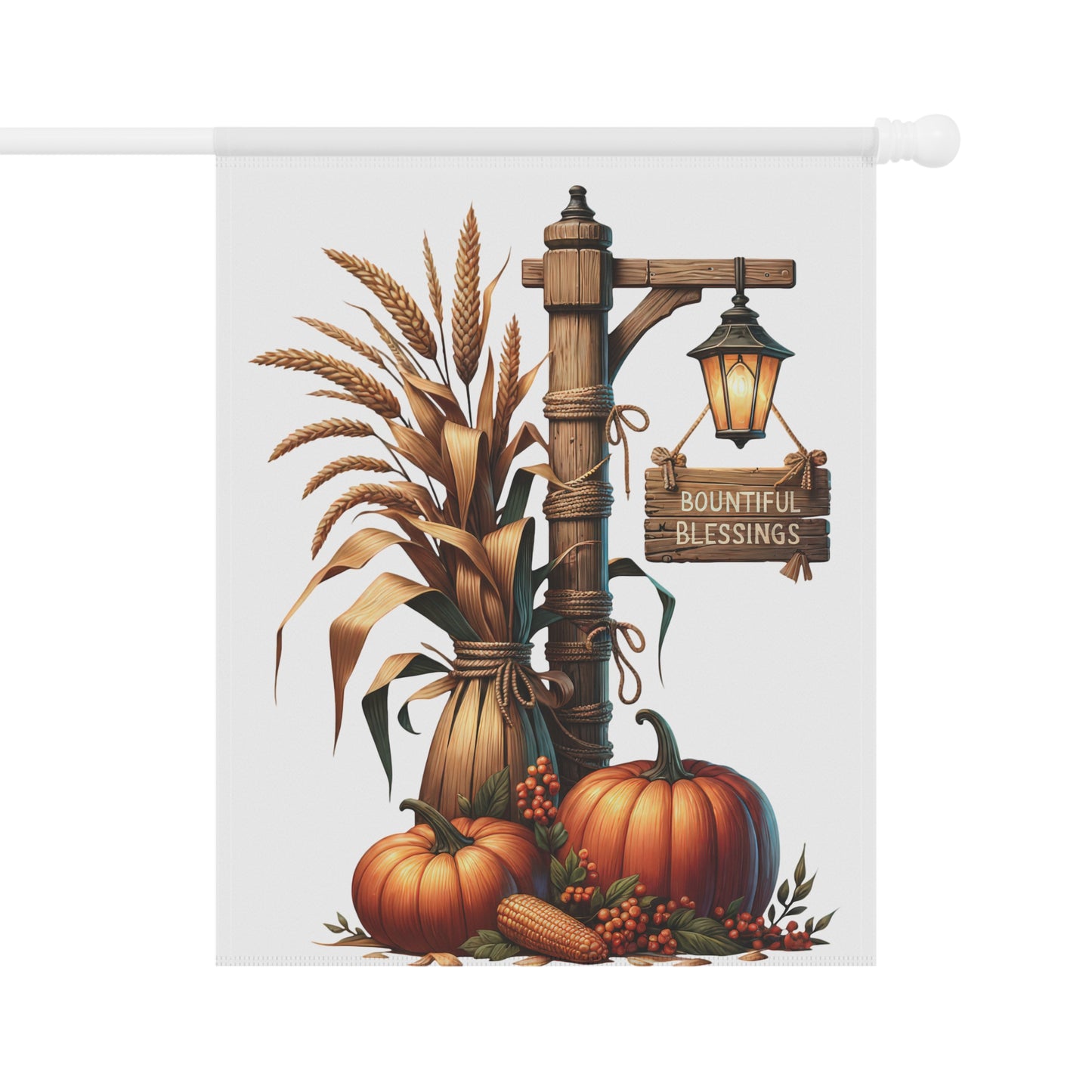 Bountiful Blessings Thanksgiving Garden Flag
