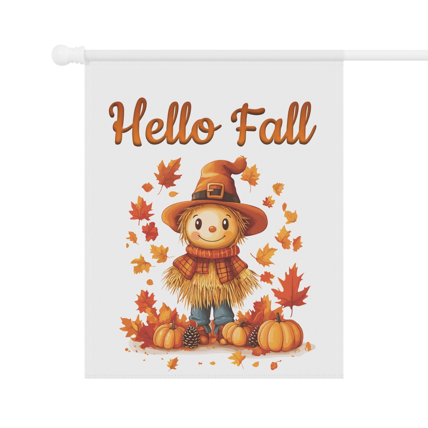 Hello Fall Scarecrow Garden Flag