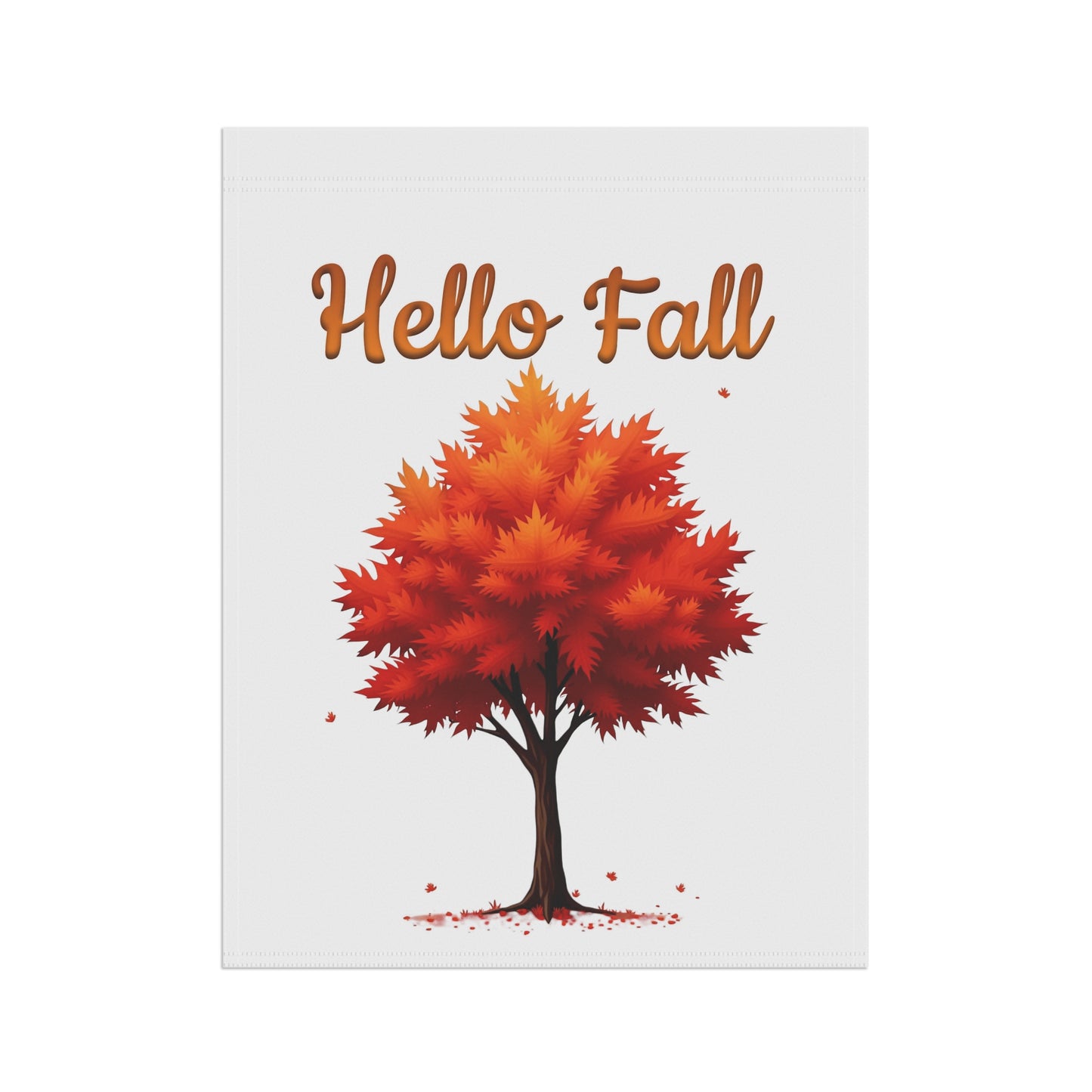 Hello Fall Garden Flag with Autumn Tree