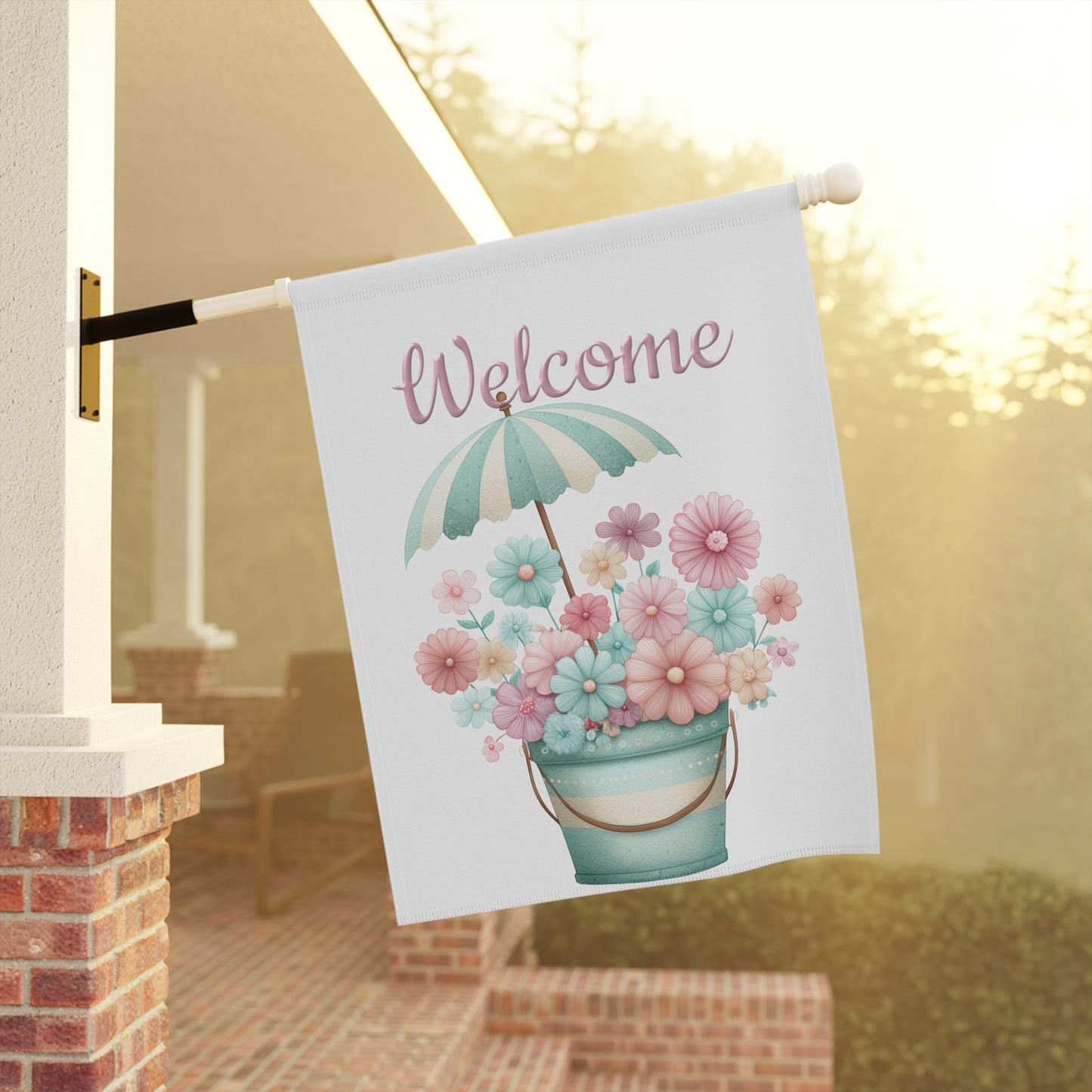 Pastel Bloom Garden Flag