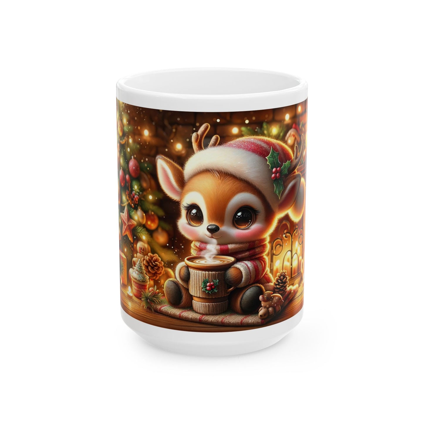 Cute Reindeer Christmas Mug
