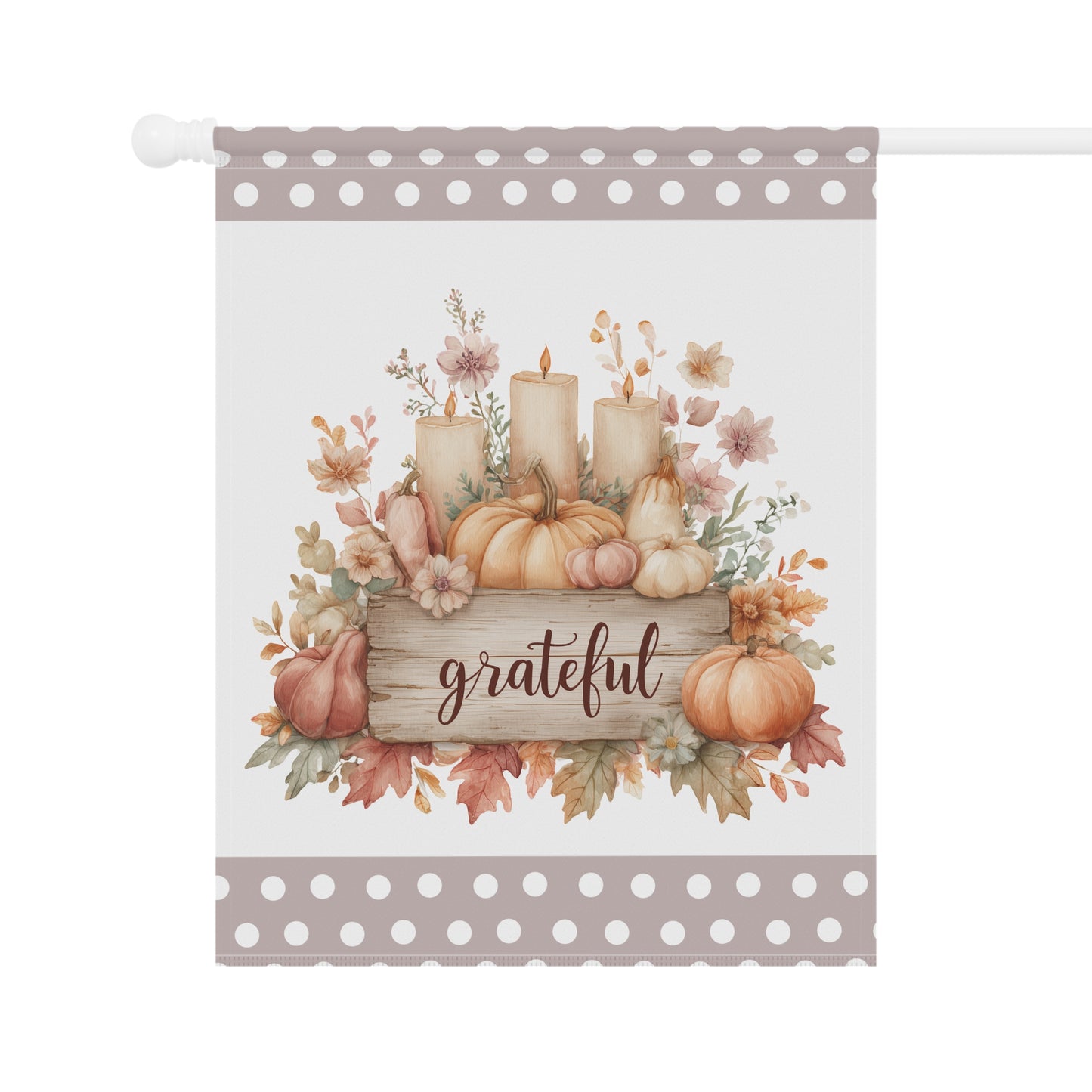 Grateful Autumn Garden Flag