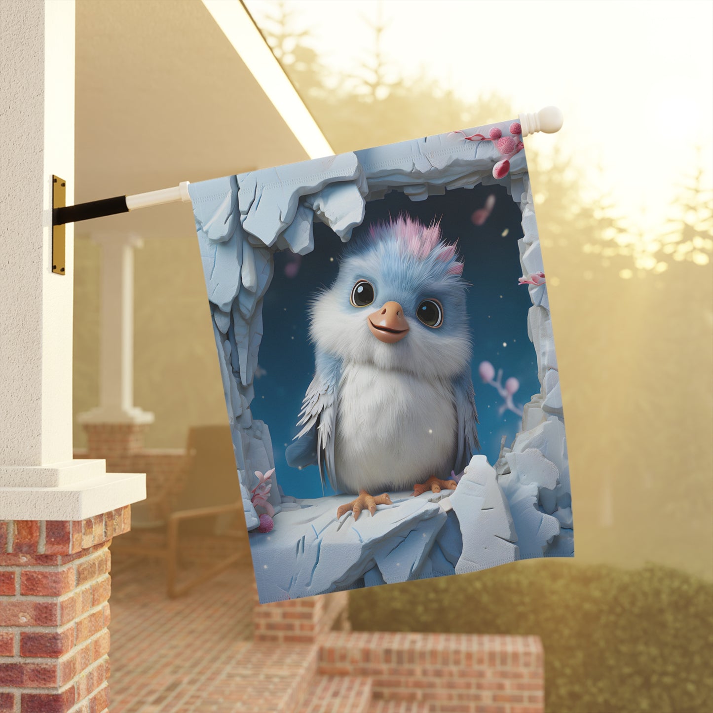 Cute Baby Bird Garden Flag