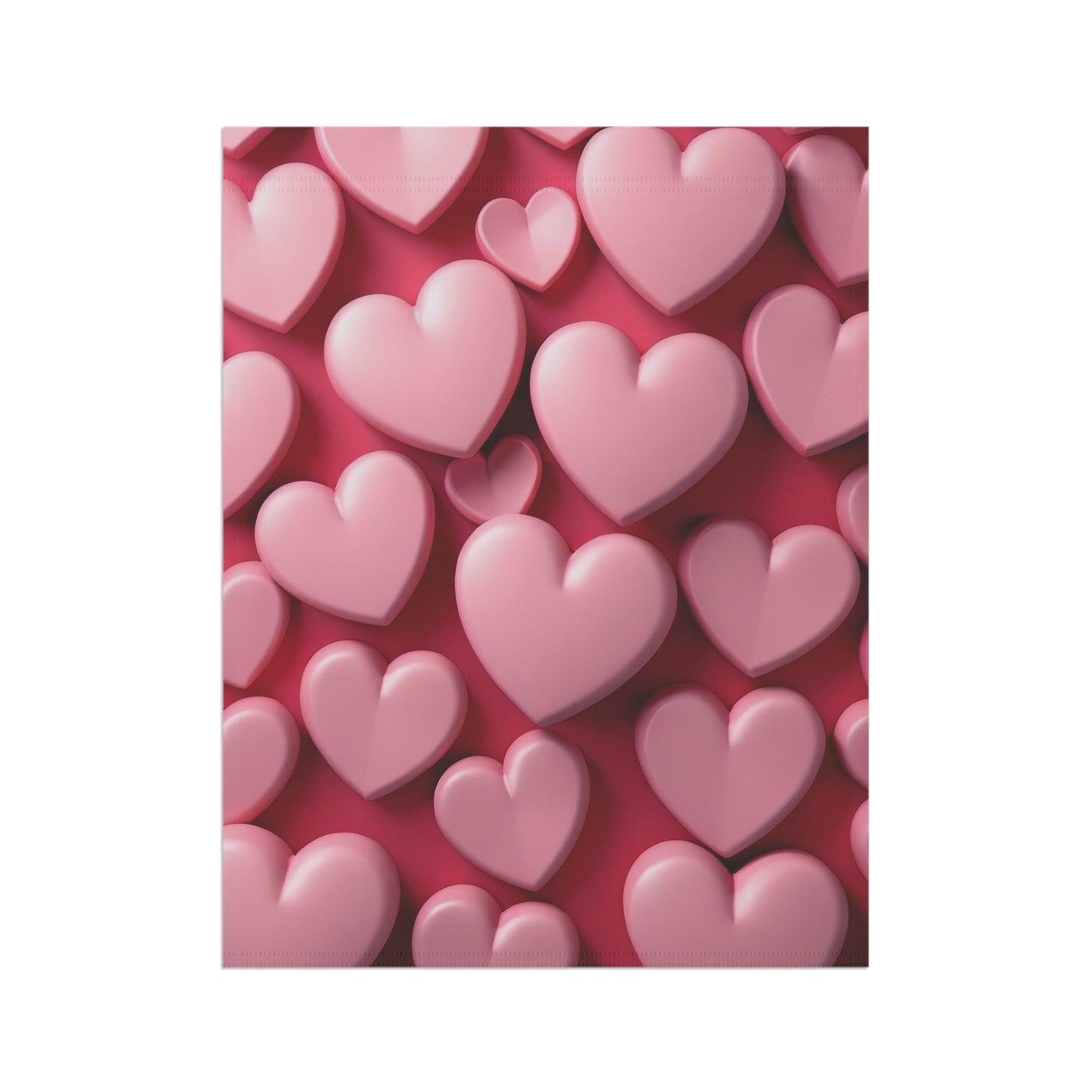 Pink Hearts Valentine Garden Flag