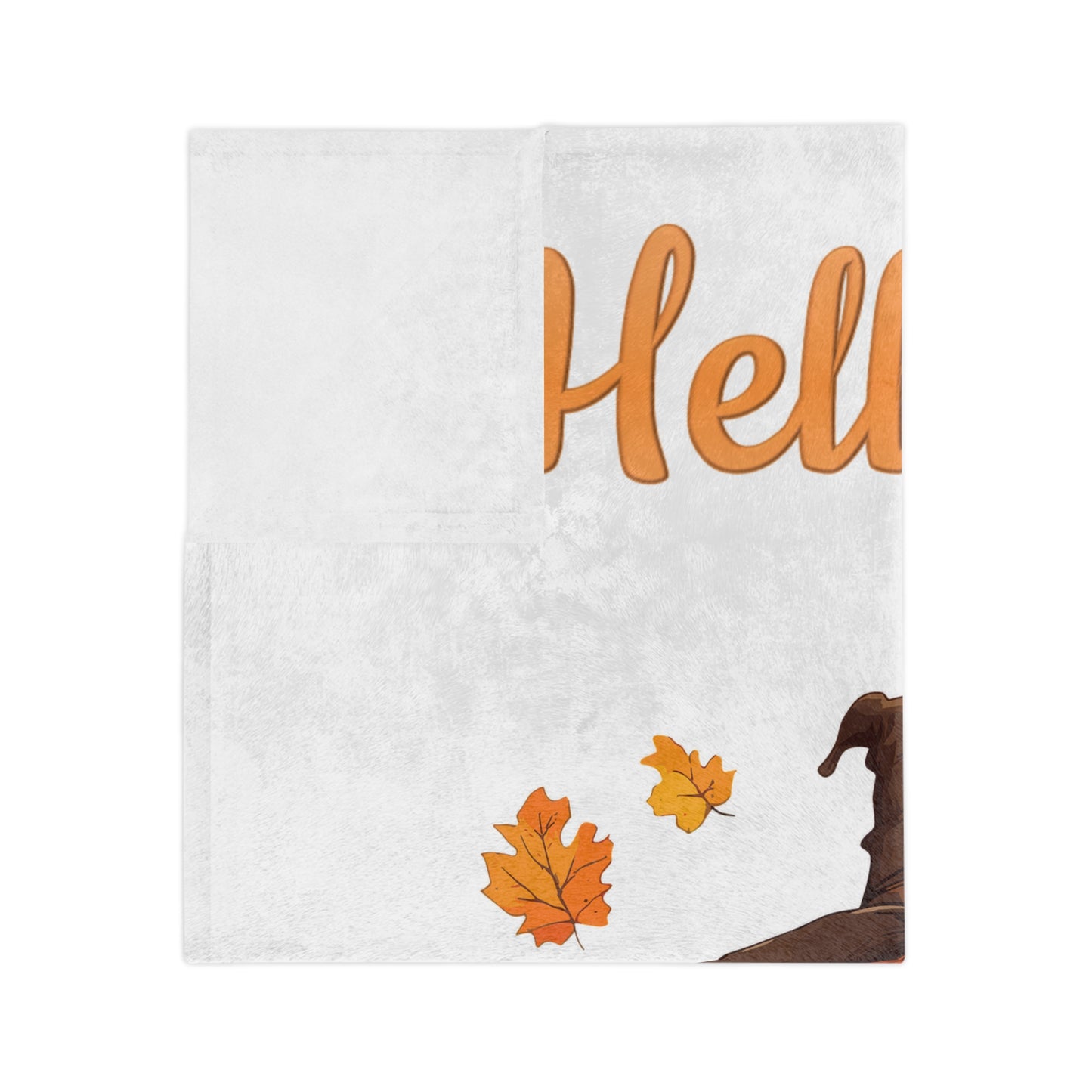 Hello Fall Scarecrow Velveteen Blanket