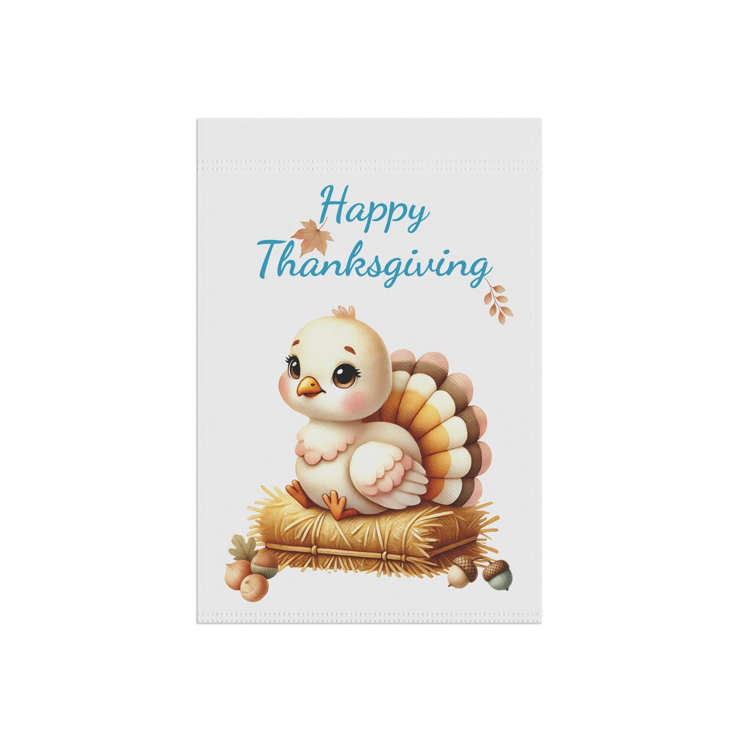 Happy Thanksgiving Cute Turkey Garden Flag