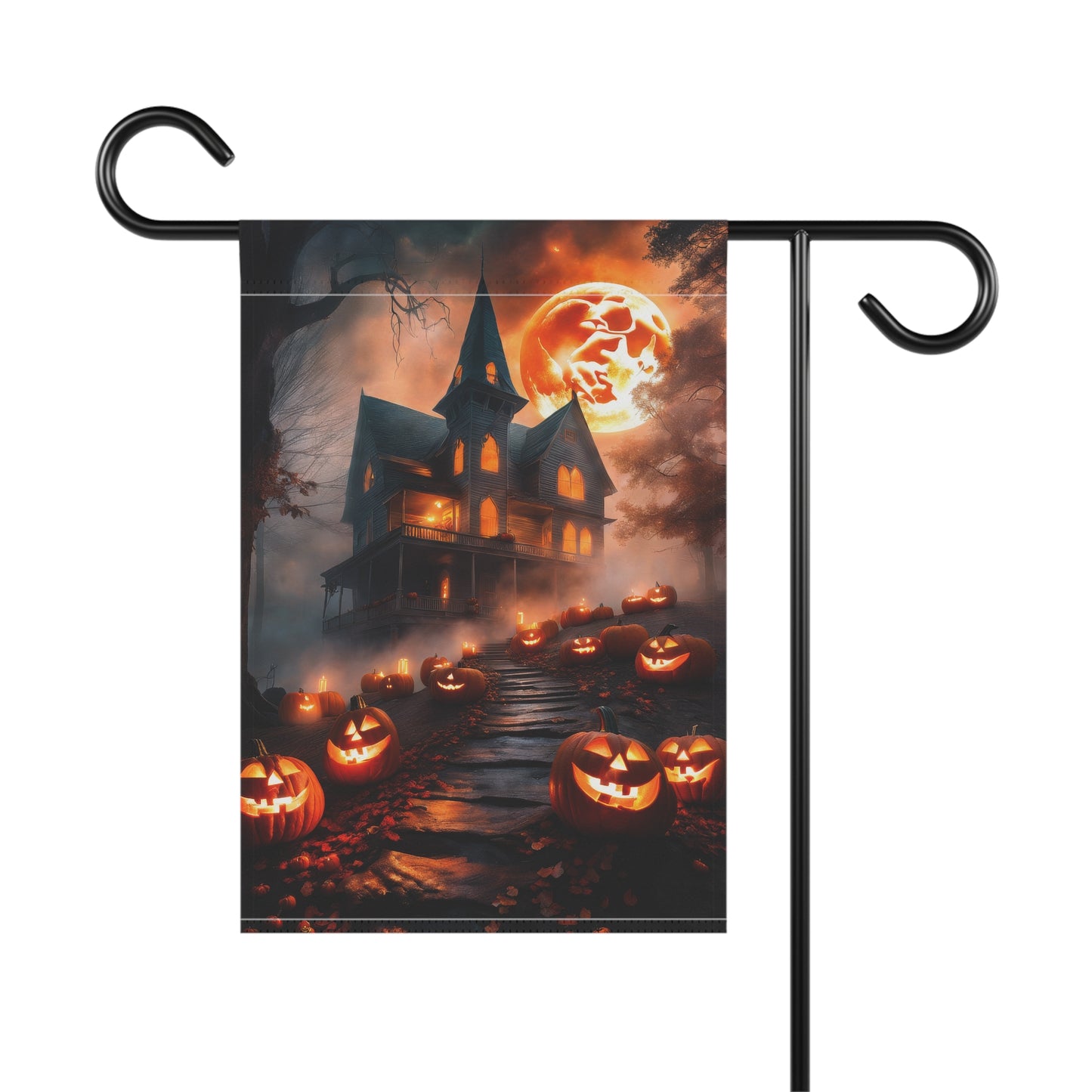 Haunted Hill Halloween Garden Flag/ House Banner