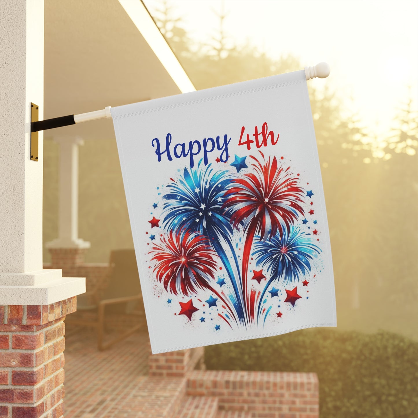 Happy 4th Patriotic Garden Flag