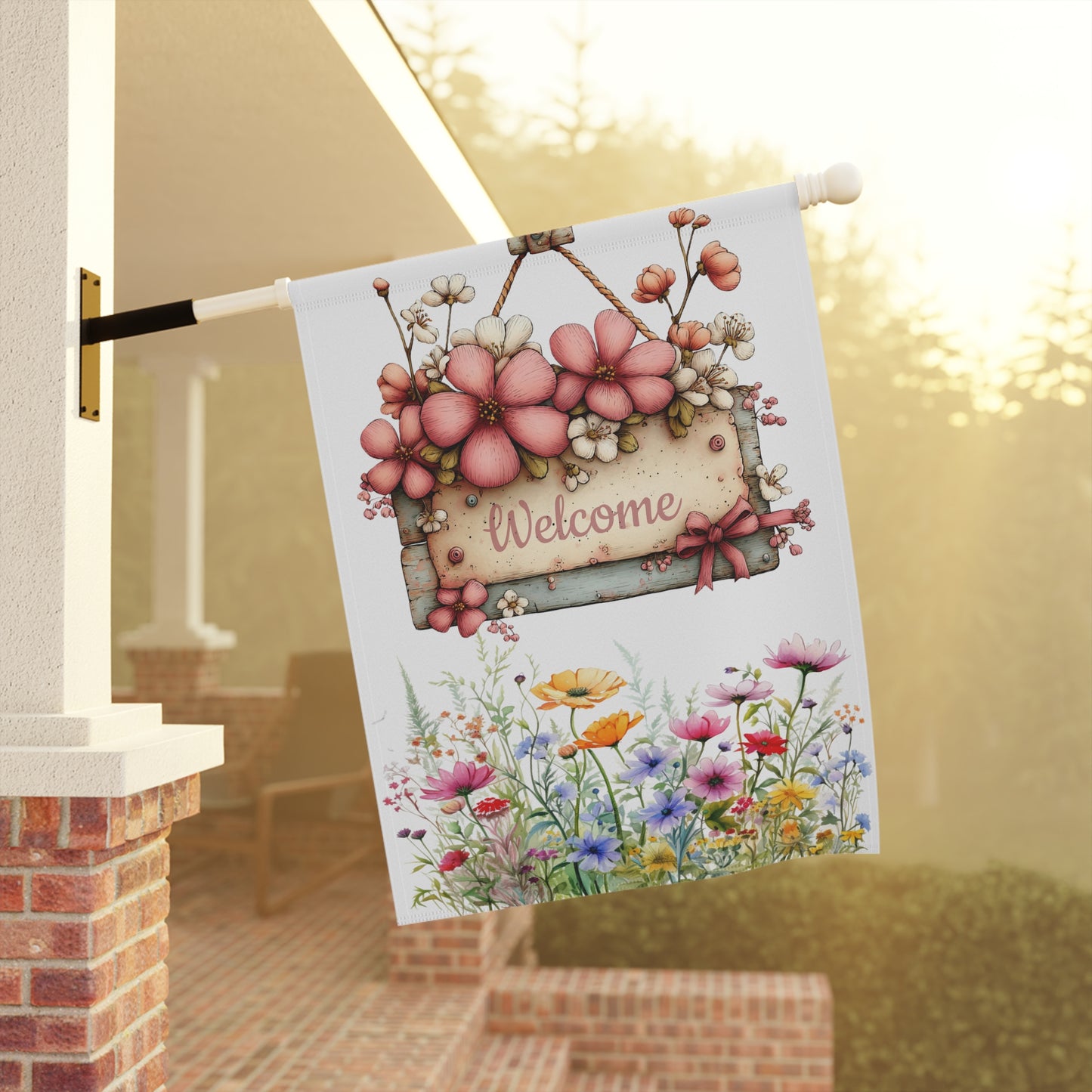 Secret Garden Cottage Welcome Garden Flag