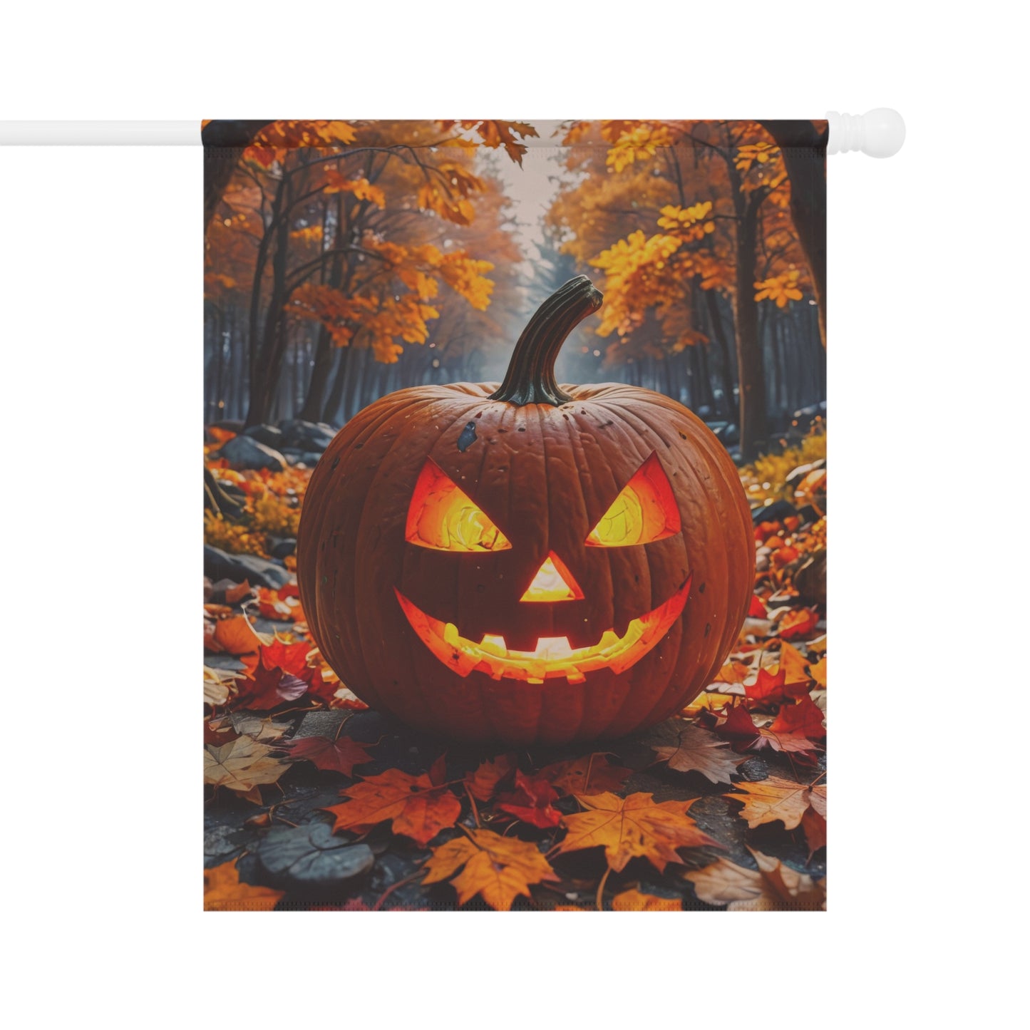 Forest Jack-O’-Lantern Garden Flag