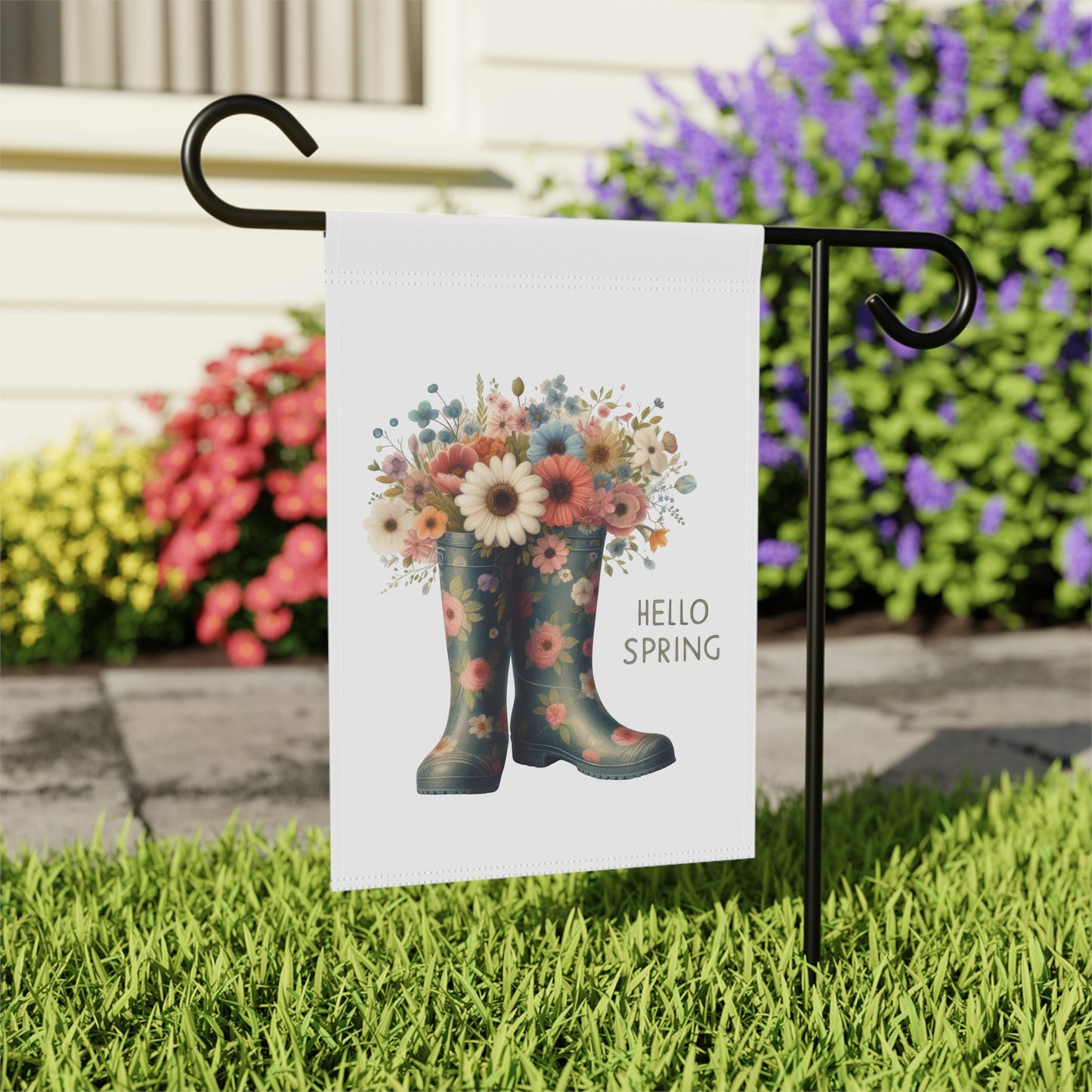 Hello Spring Garden Flag