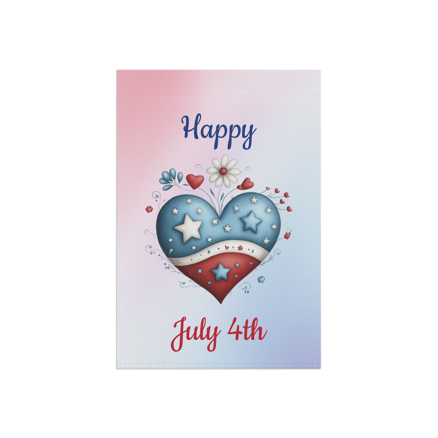 Beautiful July 4th Holiday Garden Flag