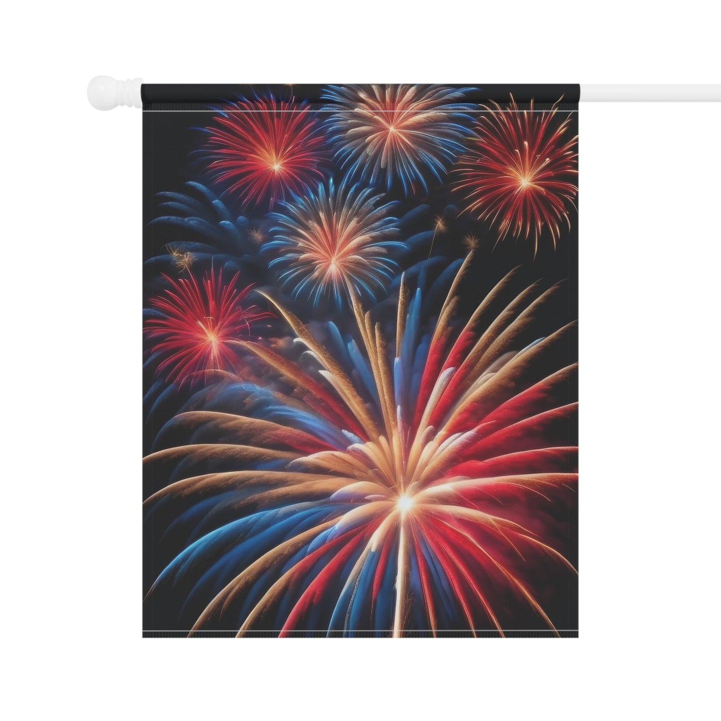 Fireworks 4th of July Garden Flag