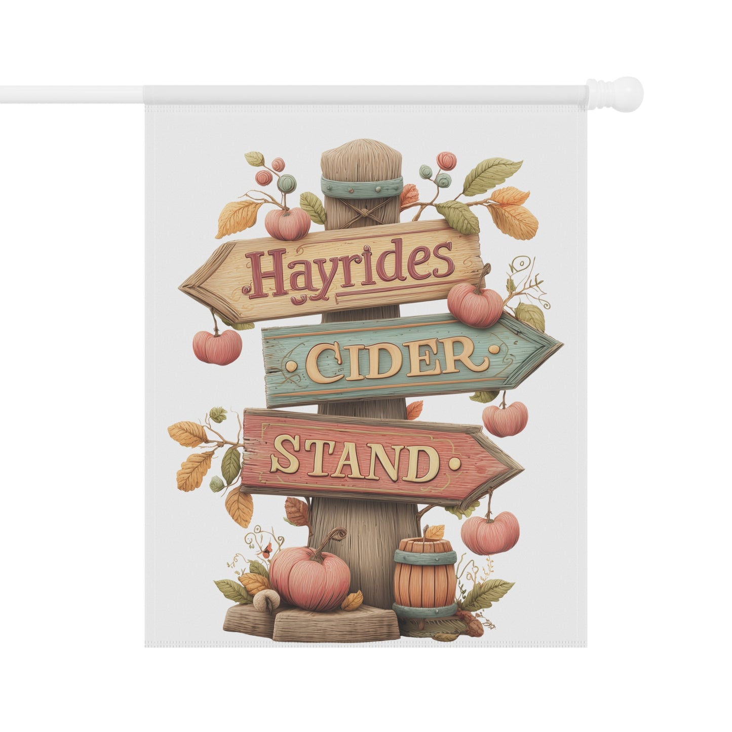 Pastel Autumn Garden Flag