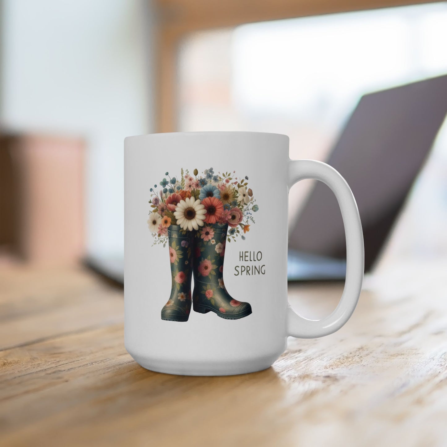 Hello Spring Floral Coffee Mug