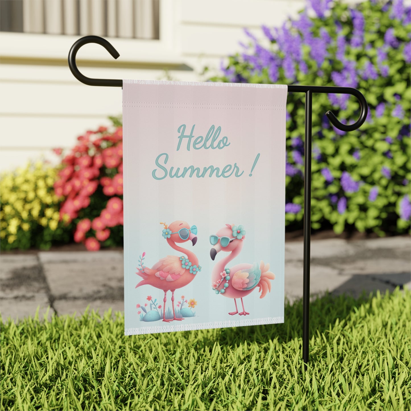 Flamingo Garden Flag