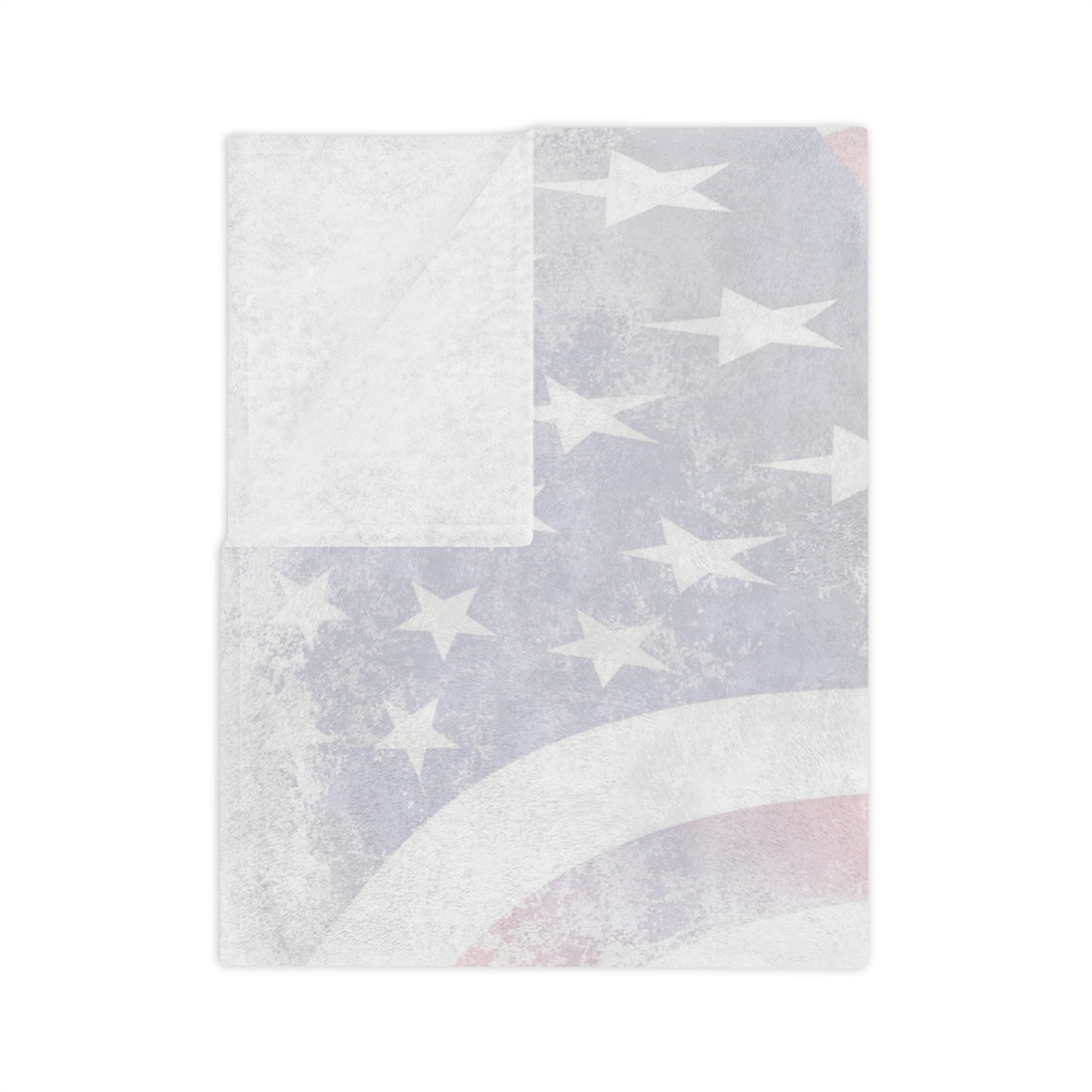 Happy 4th Patriotic Heart Velveteen Plush Blanket