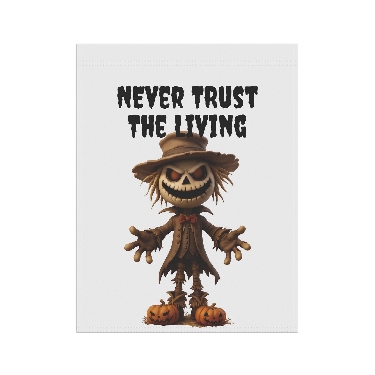 Creepy Zombie Scarecrow Garden Flag