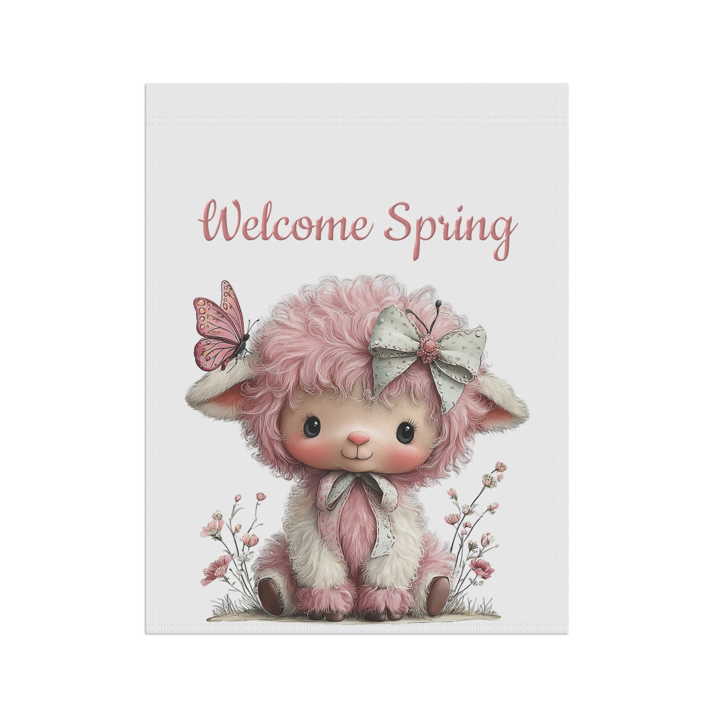 Flutter & Bloom Lamb Welcome Flag