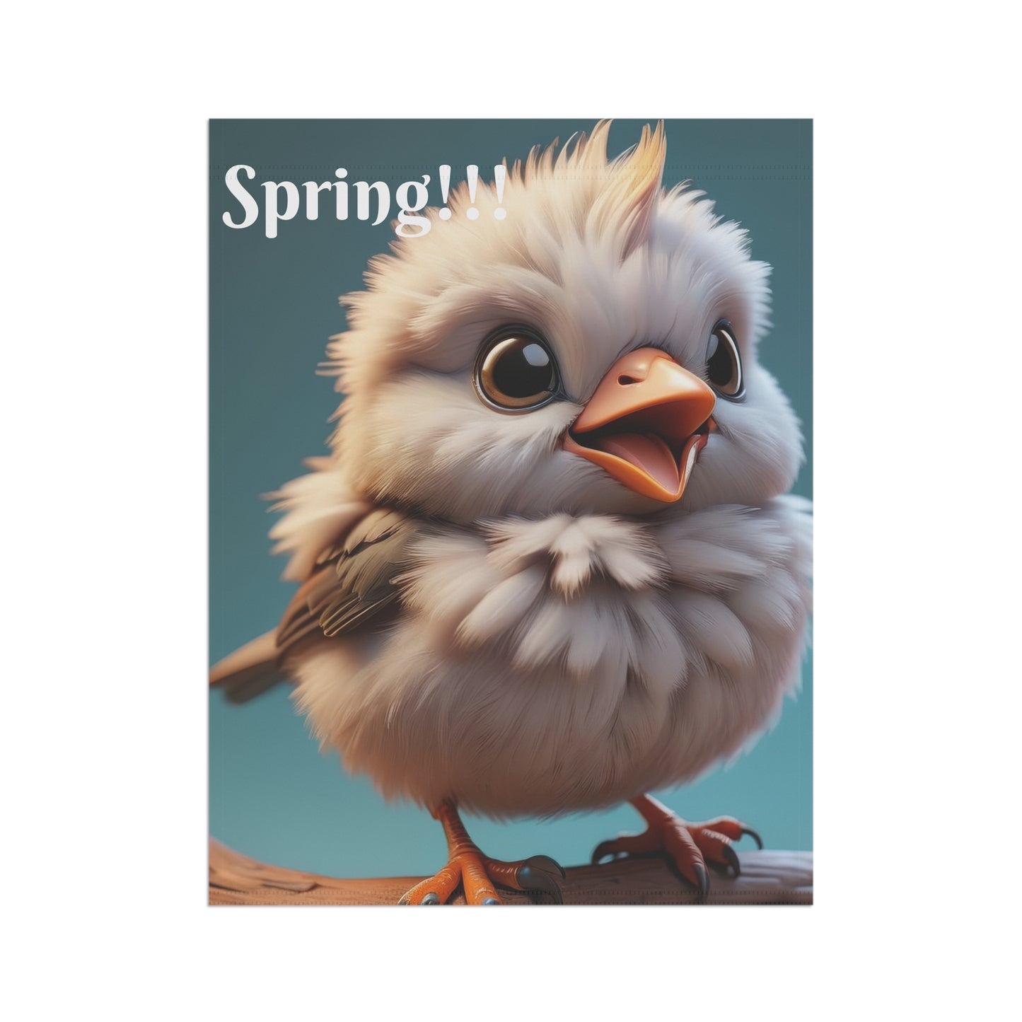 Adorable Baby Bird Spring Garden Flag