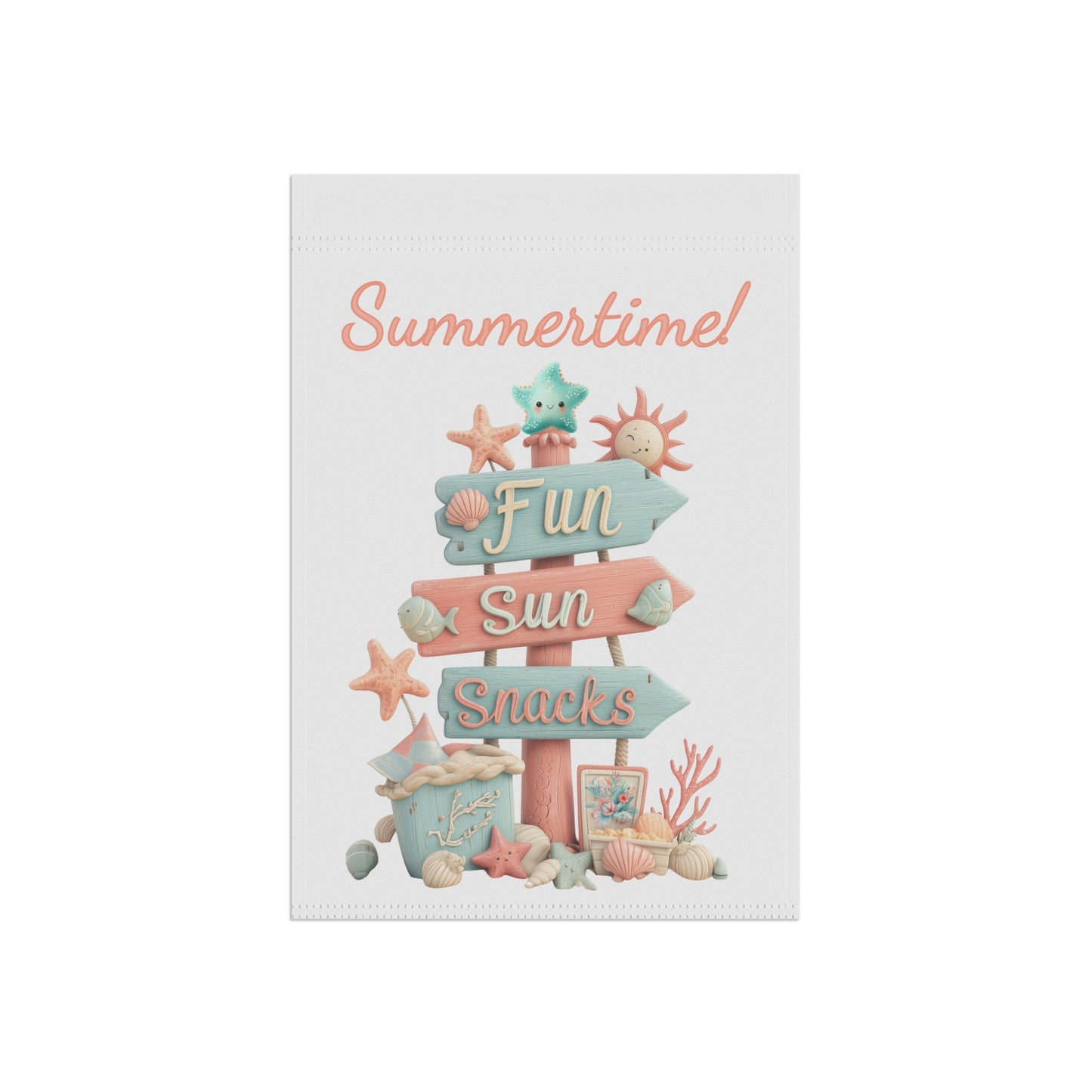 Summertime Sign Garden Flag