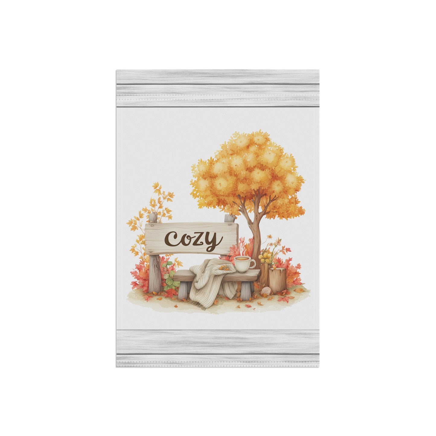 Cozy Autumn Garden Flag