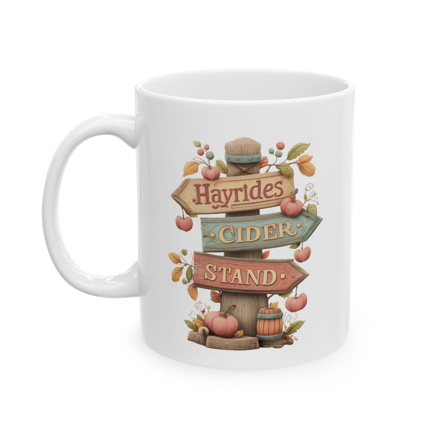 Vintage Autumn Ceramic Coffee Mug