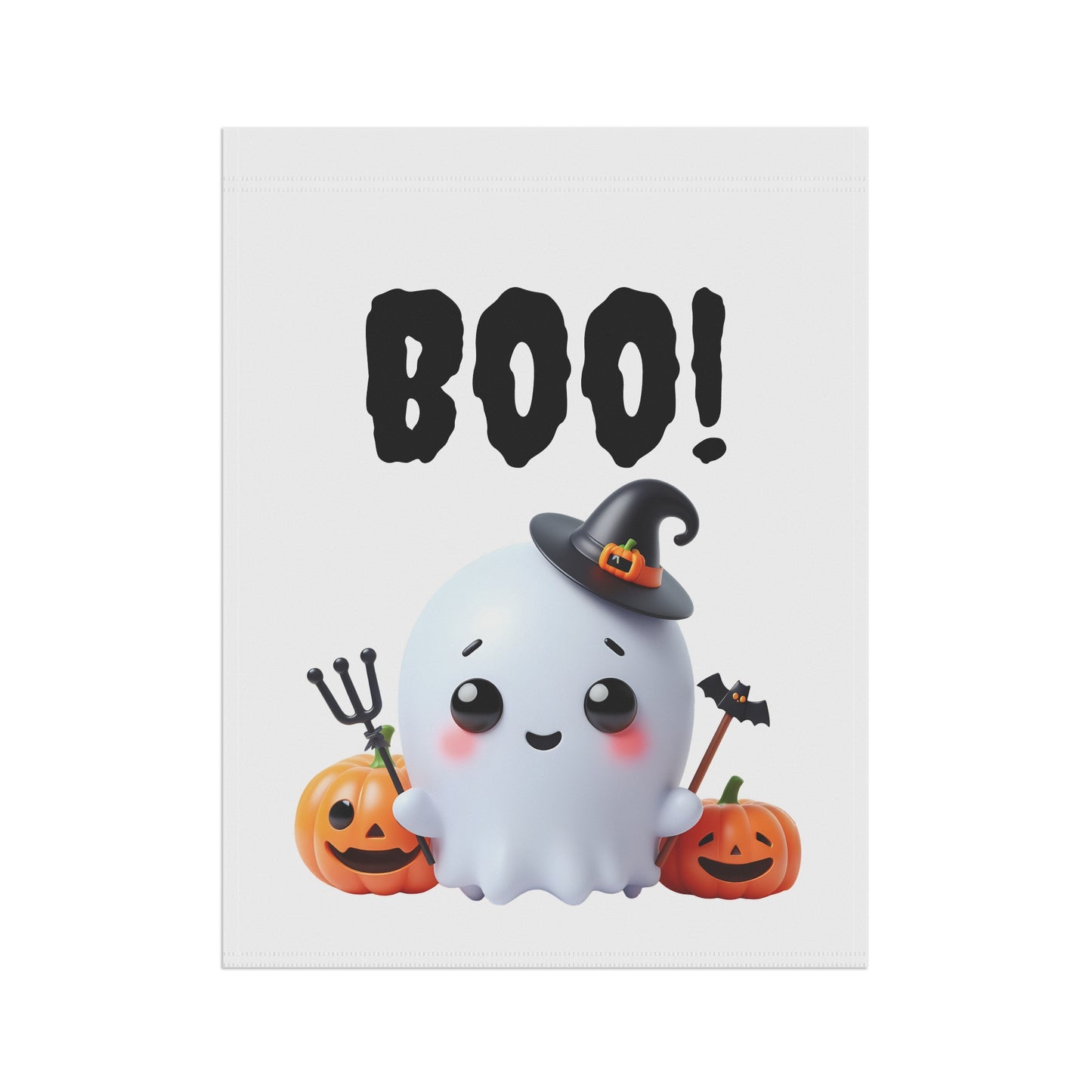 Cute Little Ghost Garden Flag