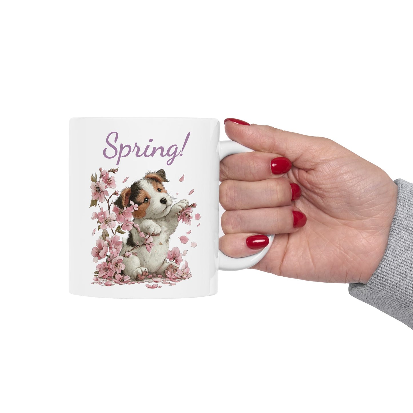Cute Spring Puppy Coffee Mug