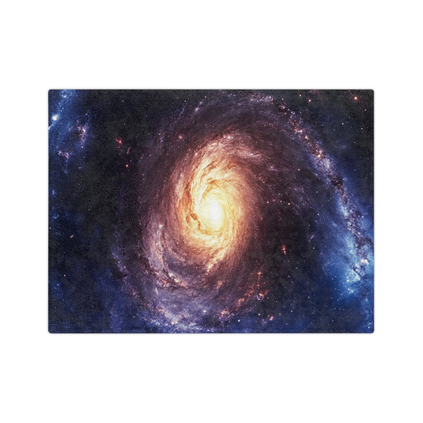 Cosmic Galaxy Swirl Velveteen Plush Blanket