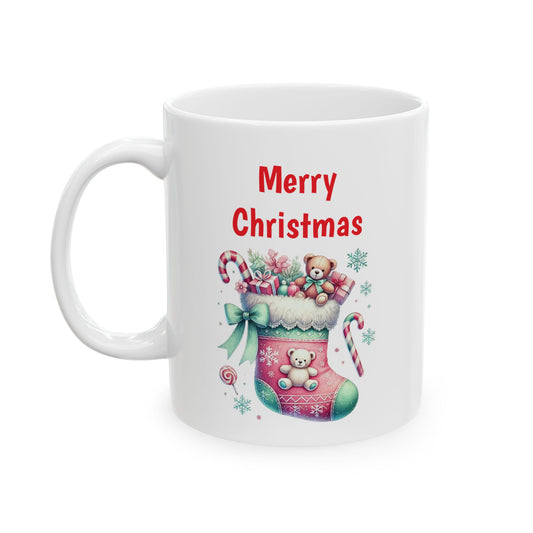 "Merry Christmas" Stocking Coffee Mug