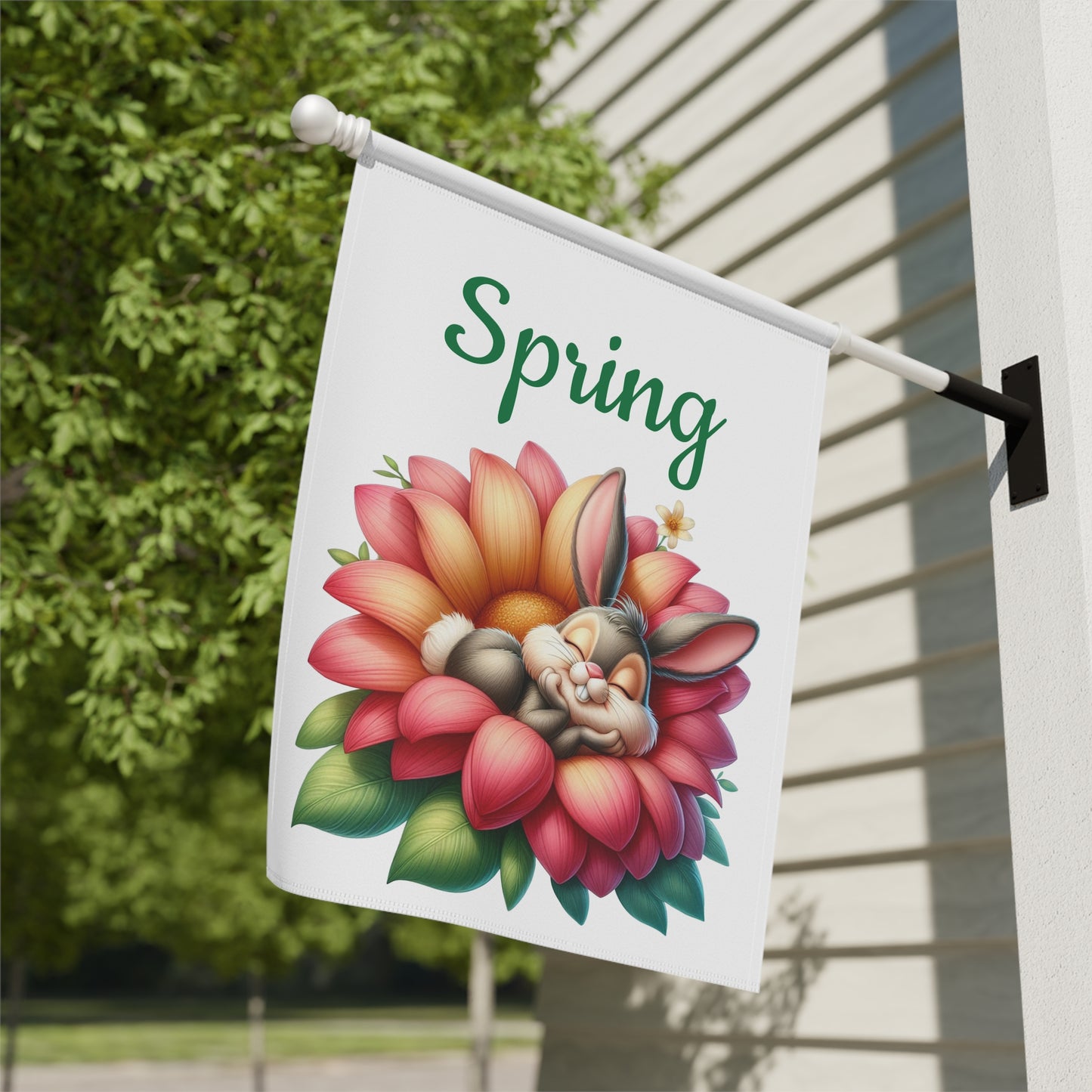 Sleeping Bunny Spring Garden Flag