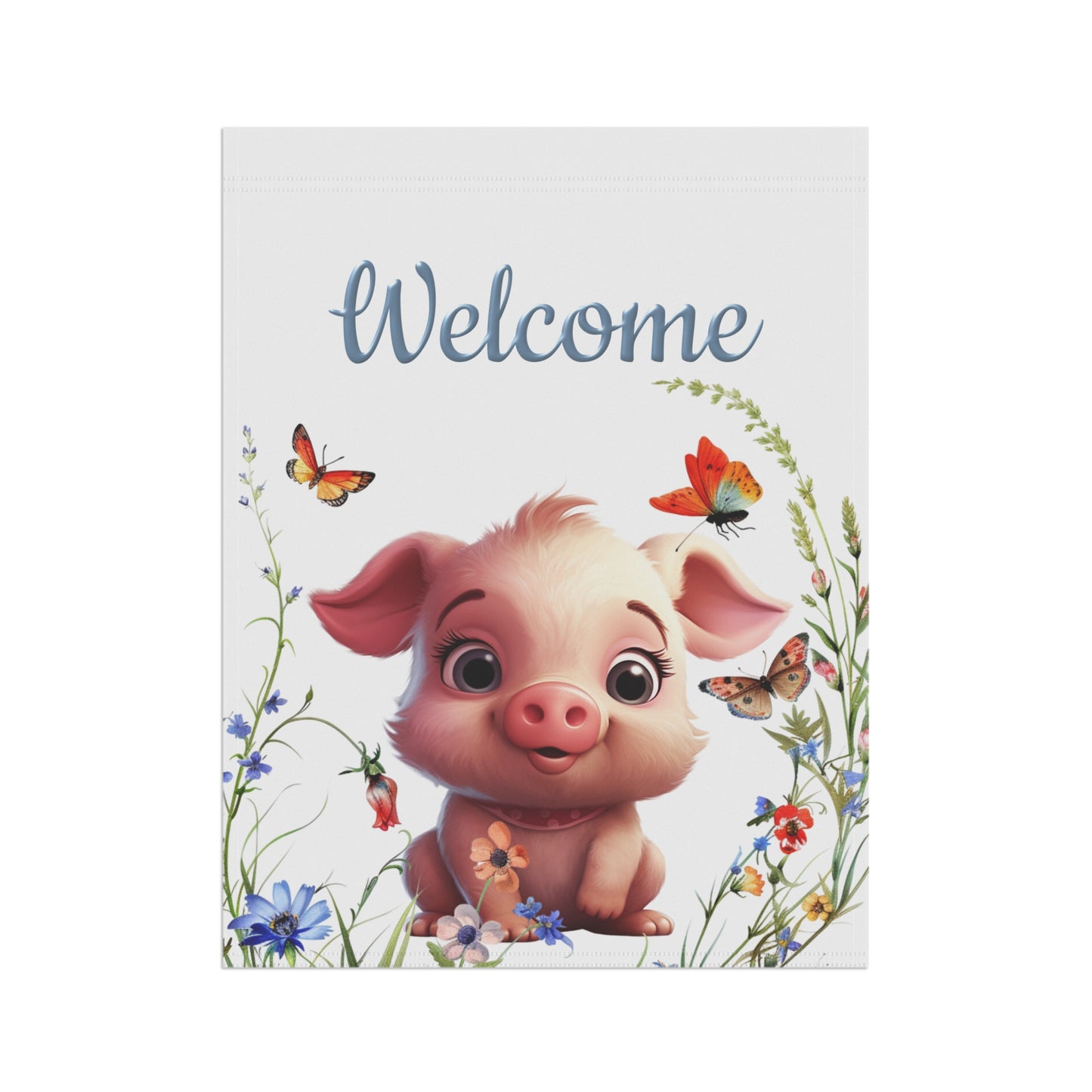 Sweet Little Pig Garden Flag