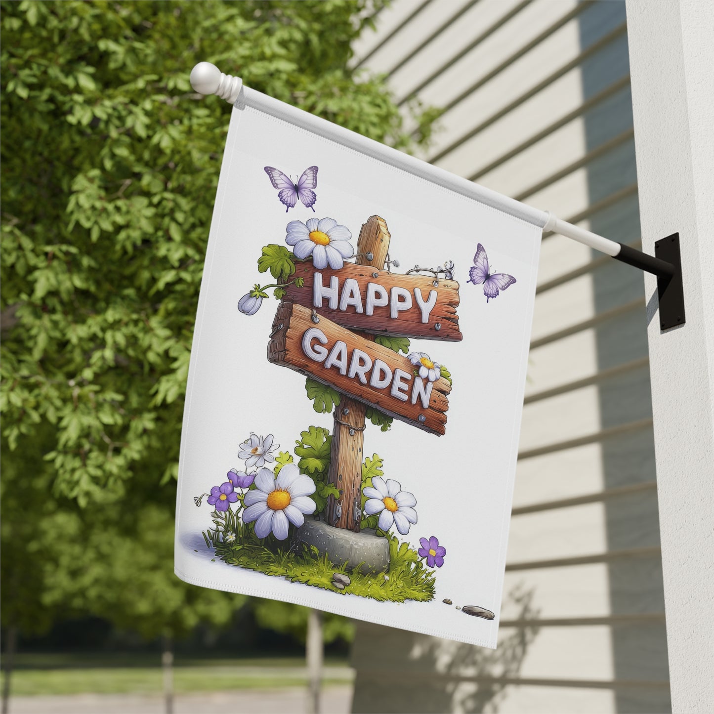 Whimsical Daisy and Butterfly Summer Yard Decor