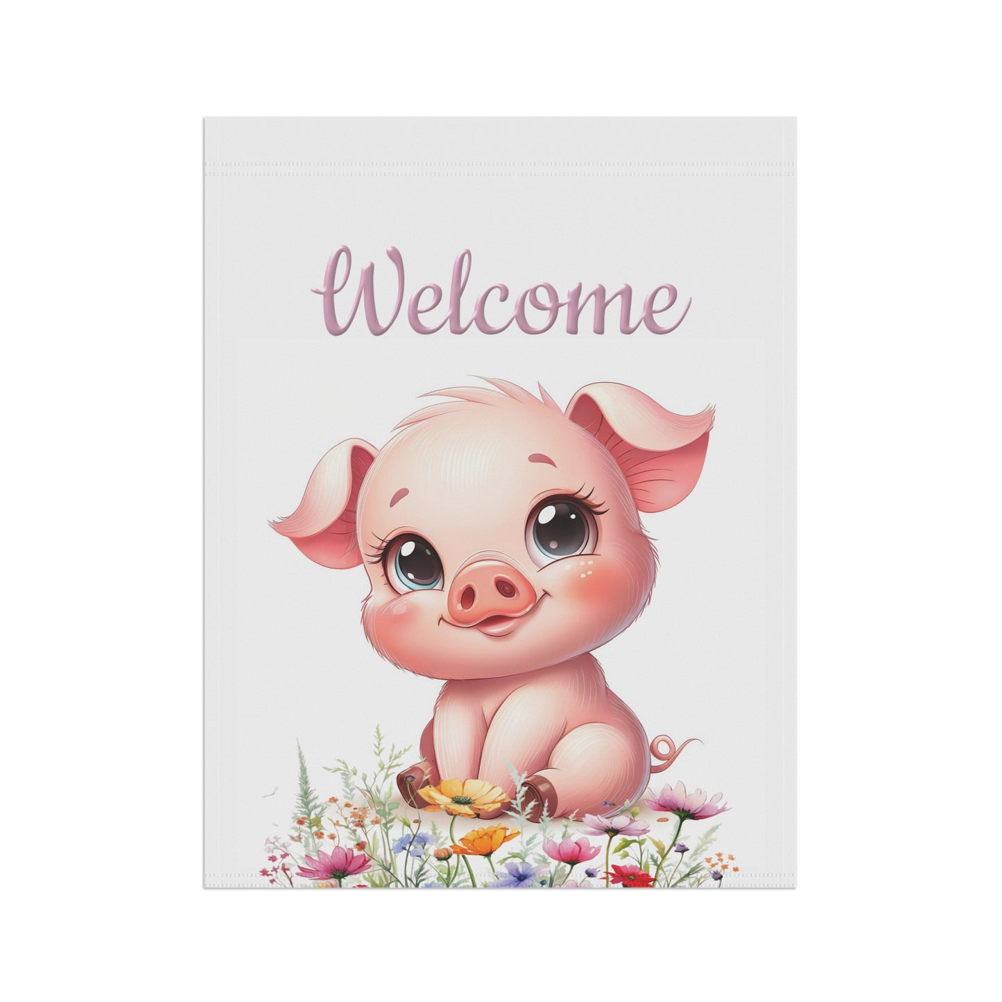 Adorable Little Pig Garden Flag