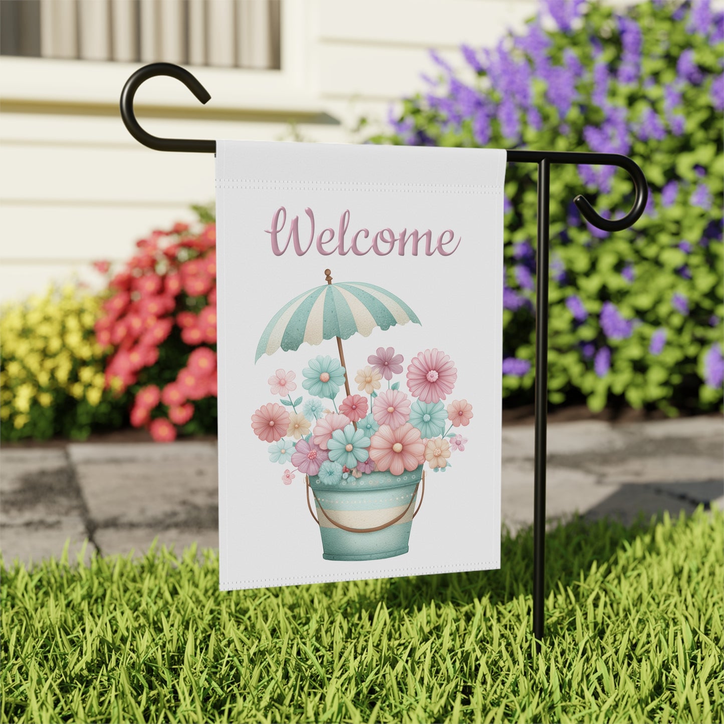 Pastel Bloom Garden Flag