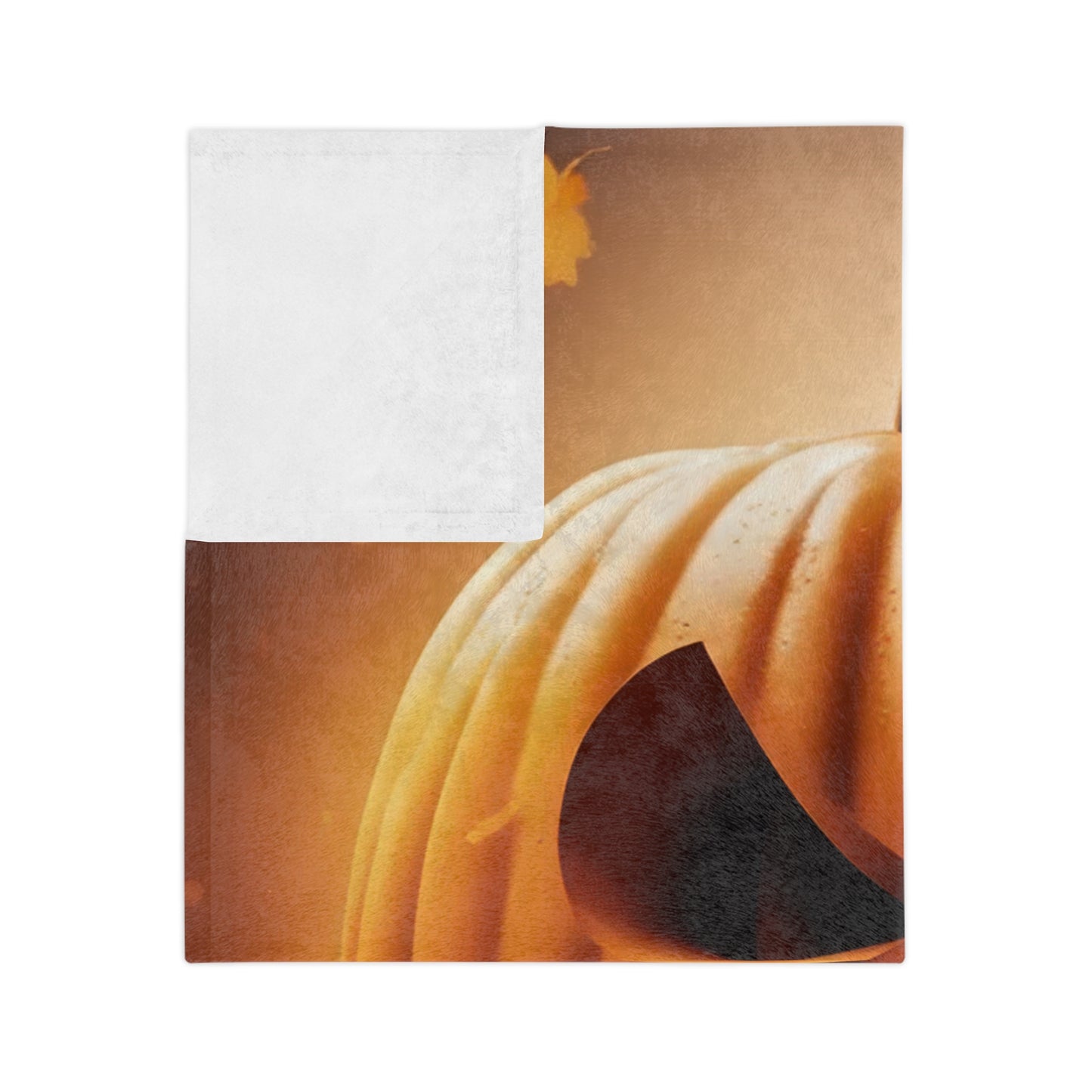 Giant Grinning Jack-o'-Lantern Lightweight Velveteen Blanket