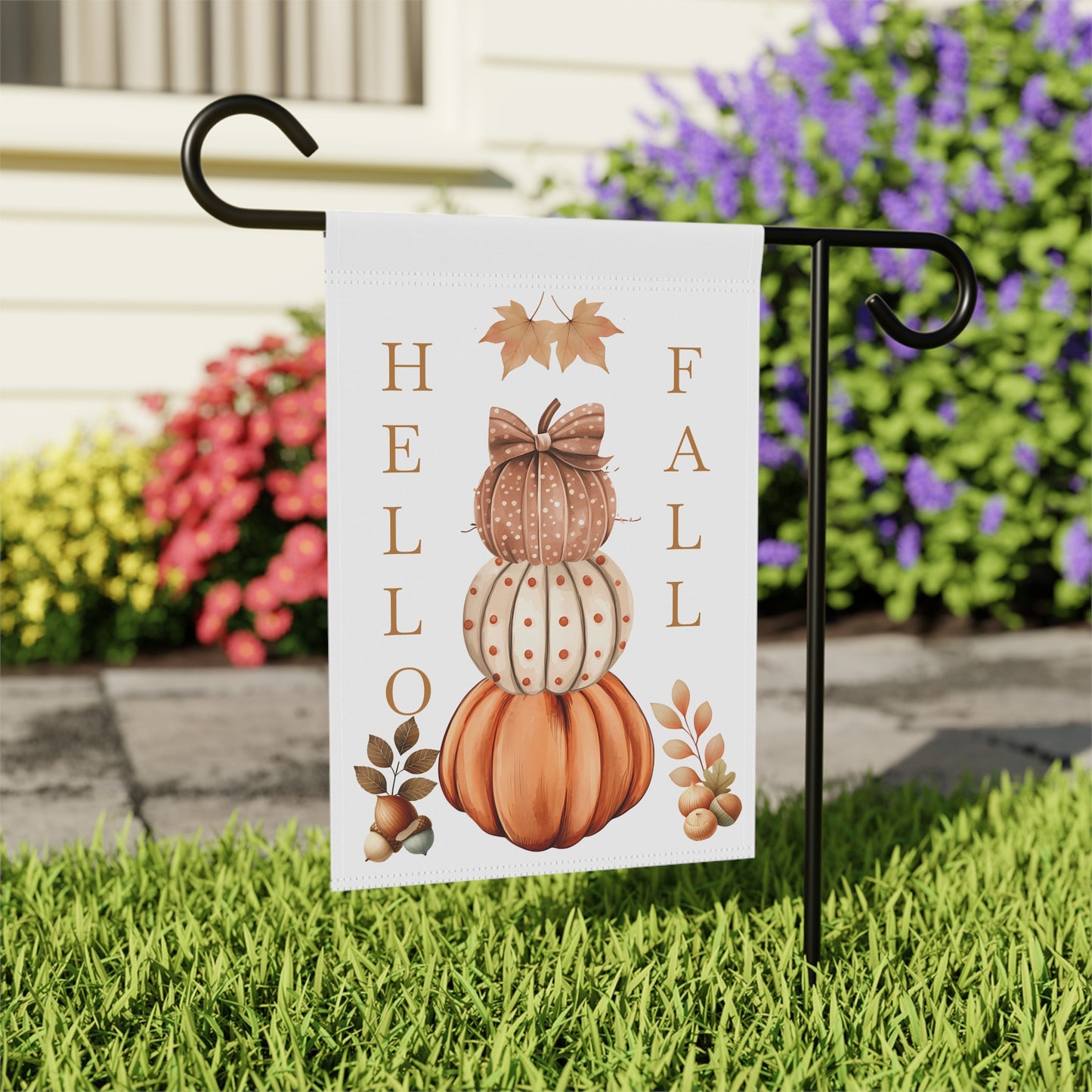 Hello Fall Pumpkin Garden Flag