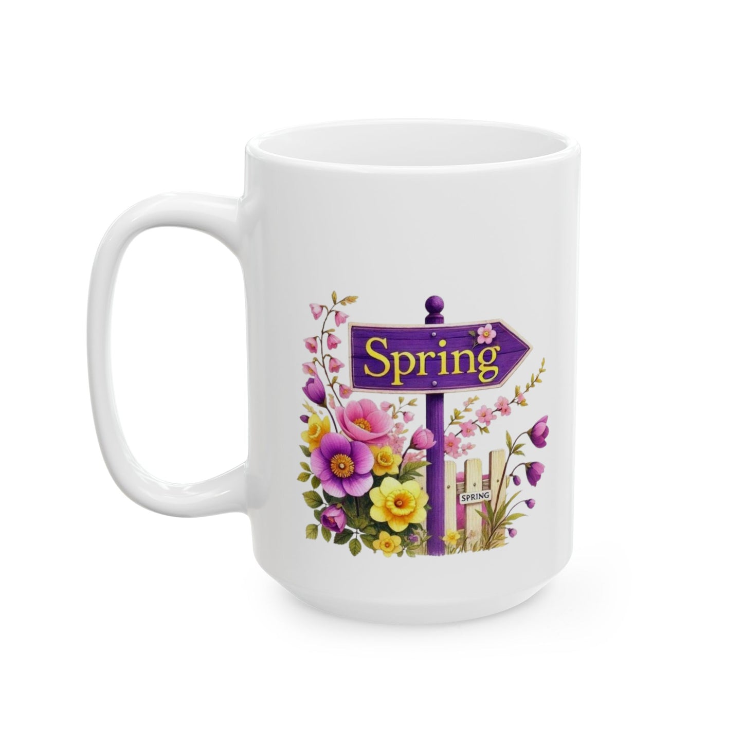 Spring Floral Ceramic Coffee Mug