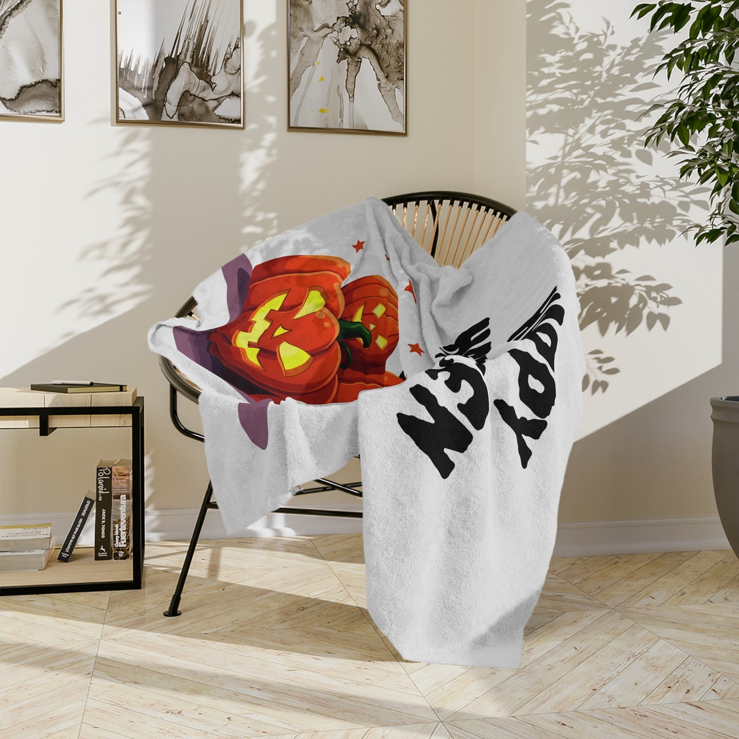 Happy Halloween Pumpkin Family Plush Blanket