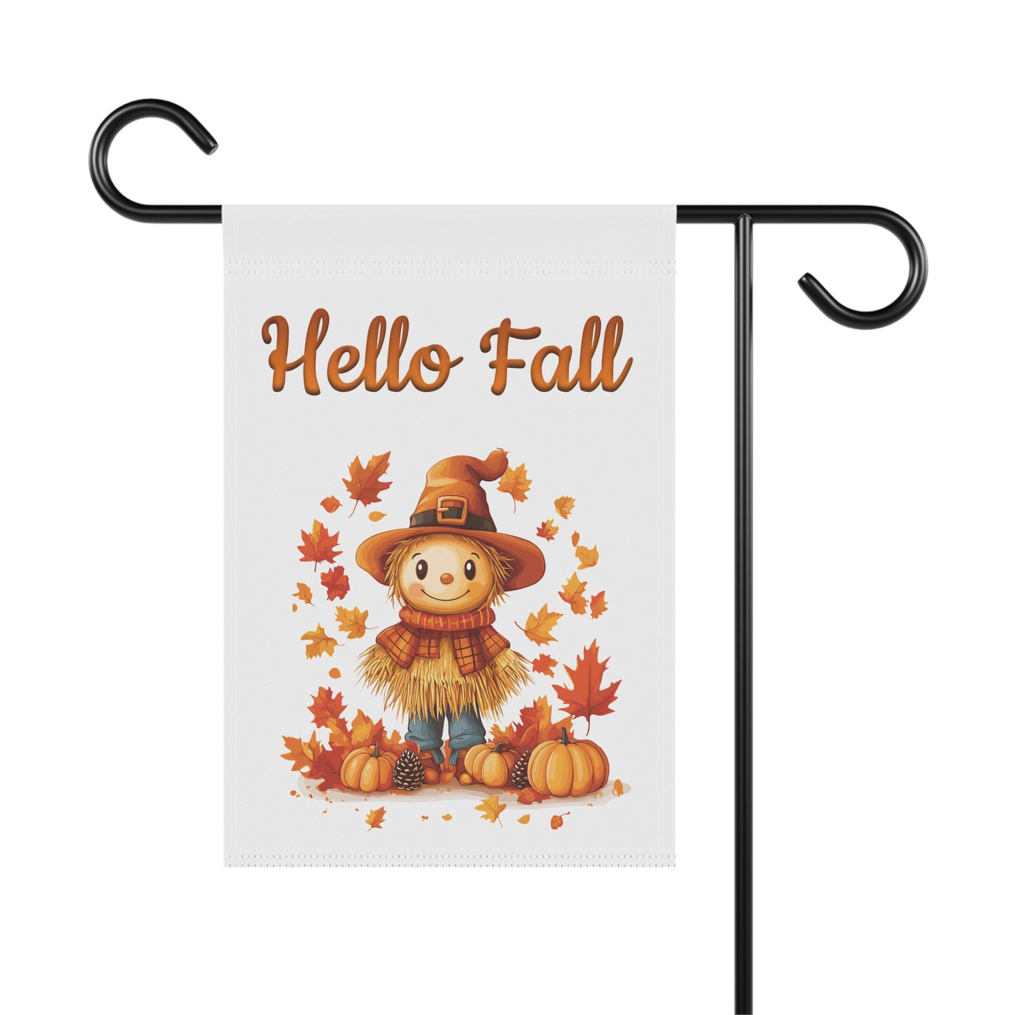 Hello Fall Scarecrow Garden Flag